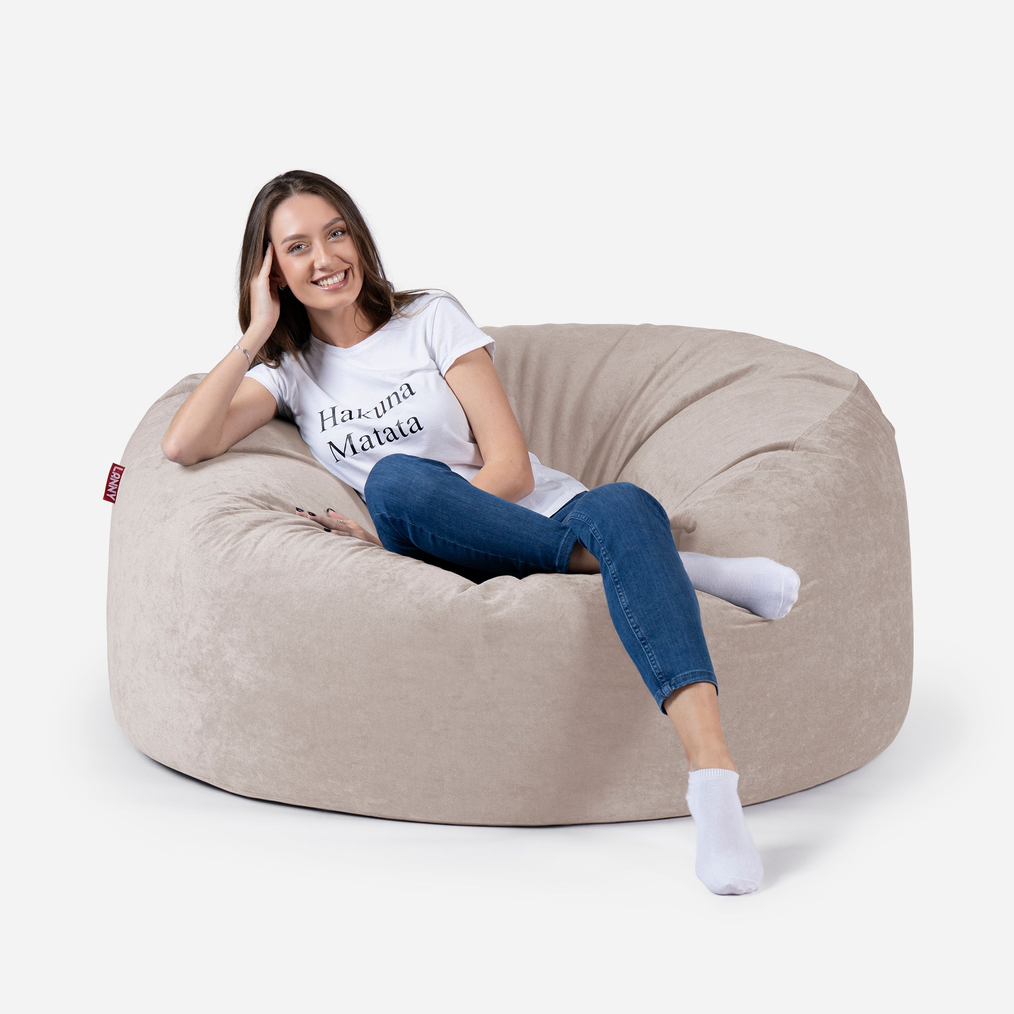 Original Large Aldo Beige Bean Bag