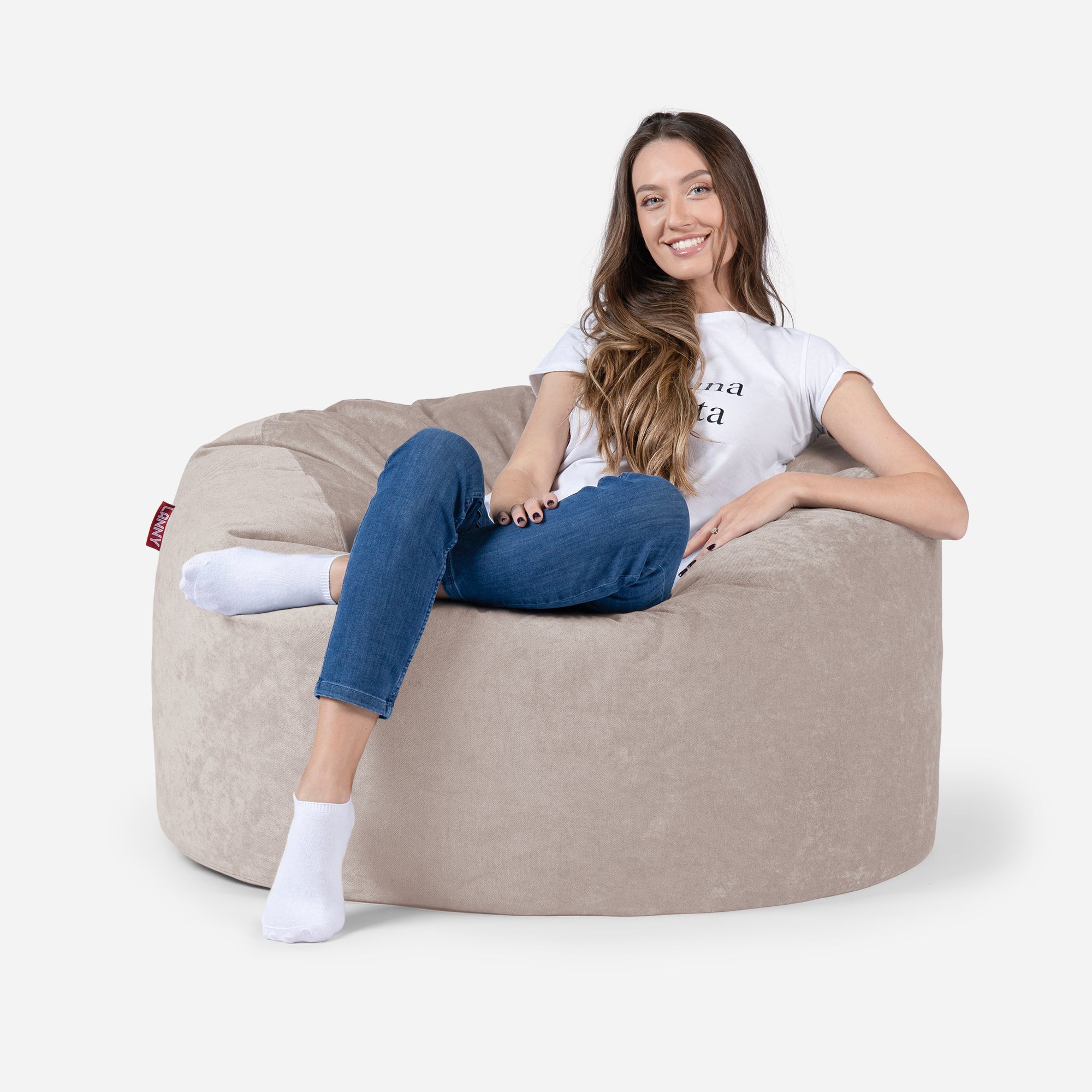 Original Medium Aldo Beige Bean Bag