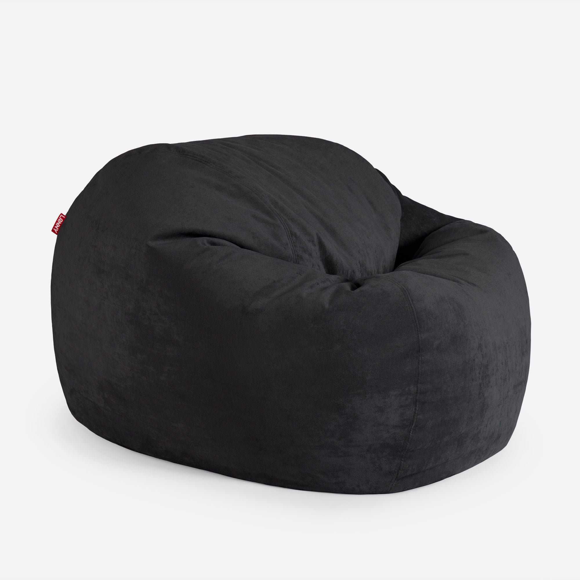 Lanny Oversize Chenille Sphere Bean bag - Black