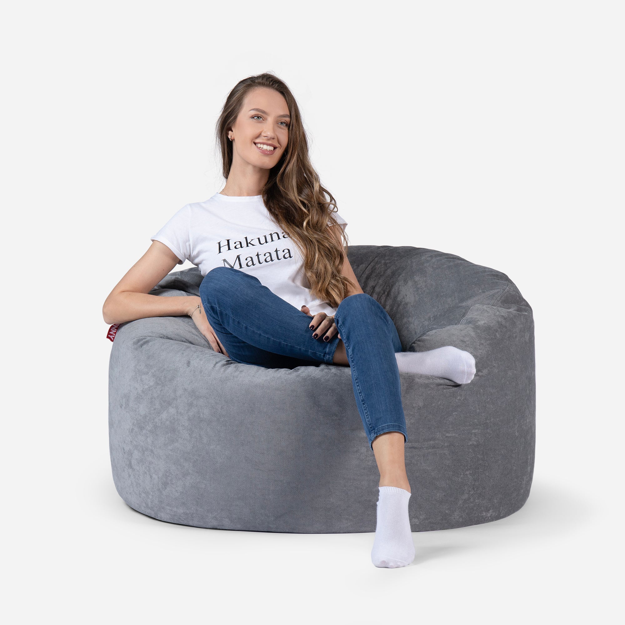Original Medium Aldo Gray Bean Bag