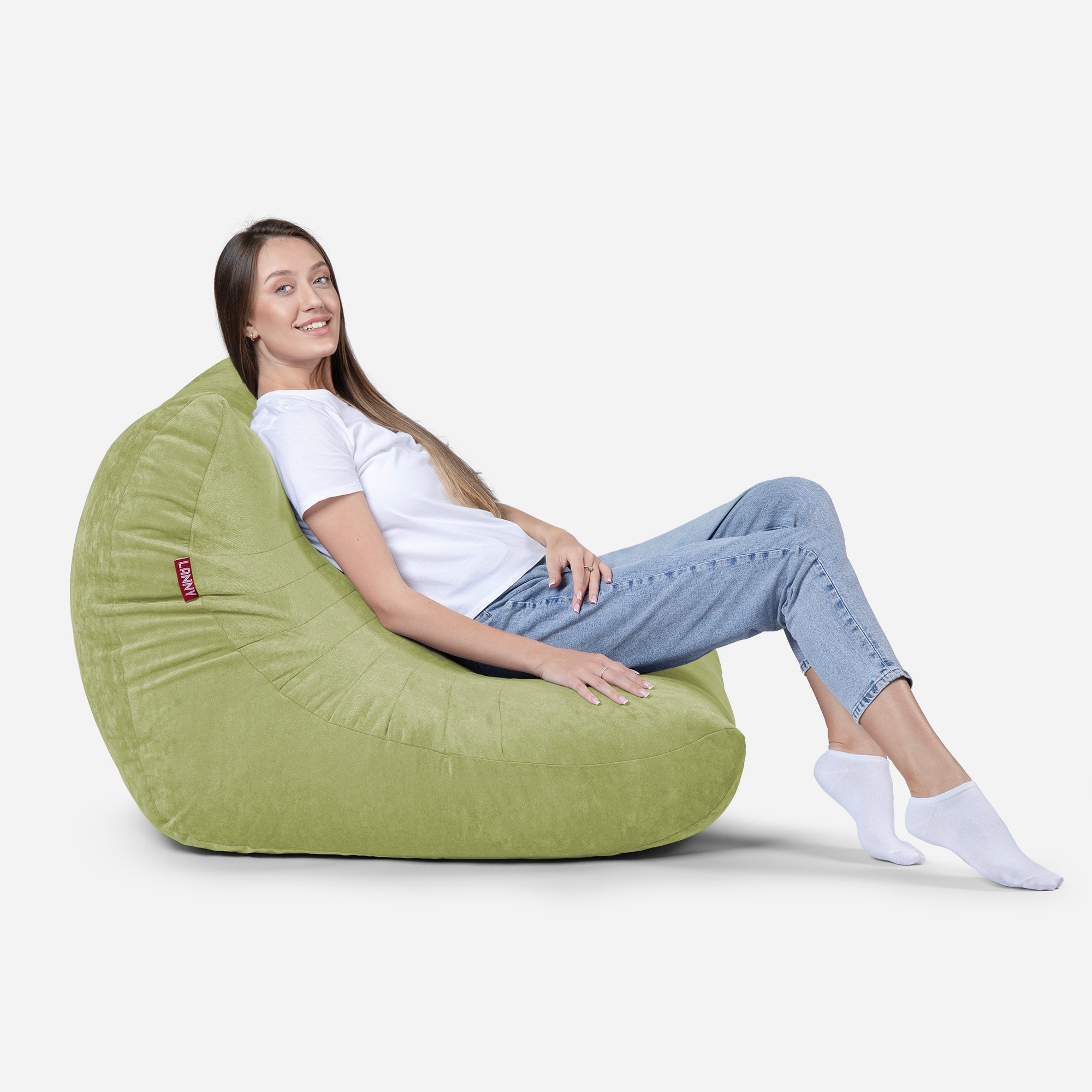 Curvy Aldo Lime Bean Bag Chair