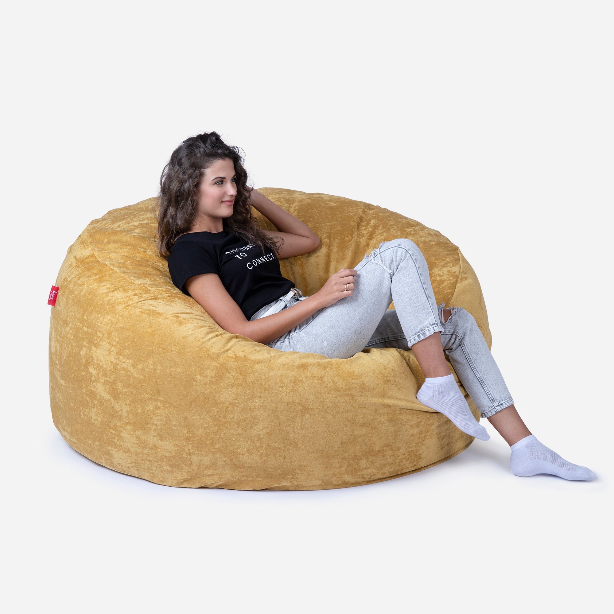 Large Original Aldo Mustard Bean Bag