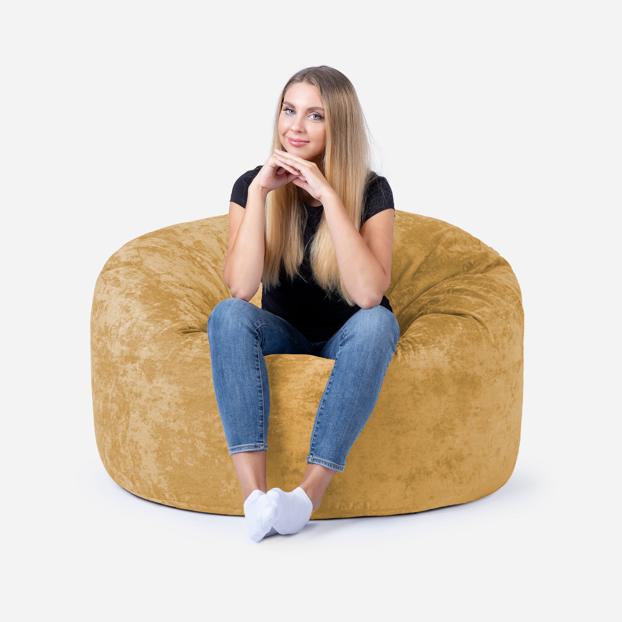 Original Medium Aldo Mustard Bean Bag