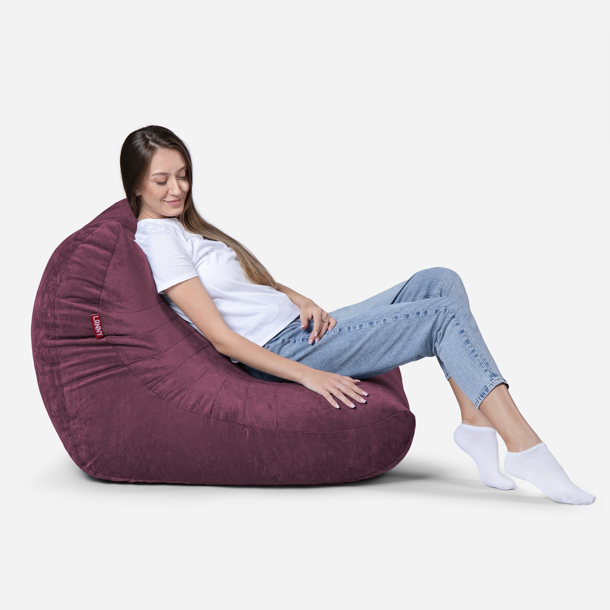 Curvy Aldo Purple Bean Bag Chair