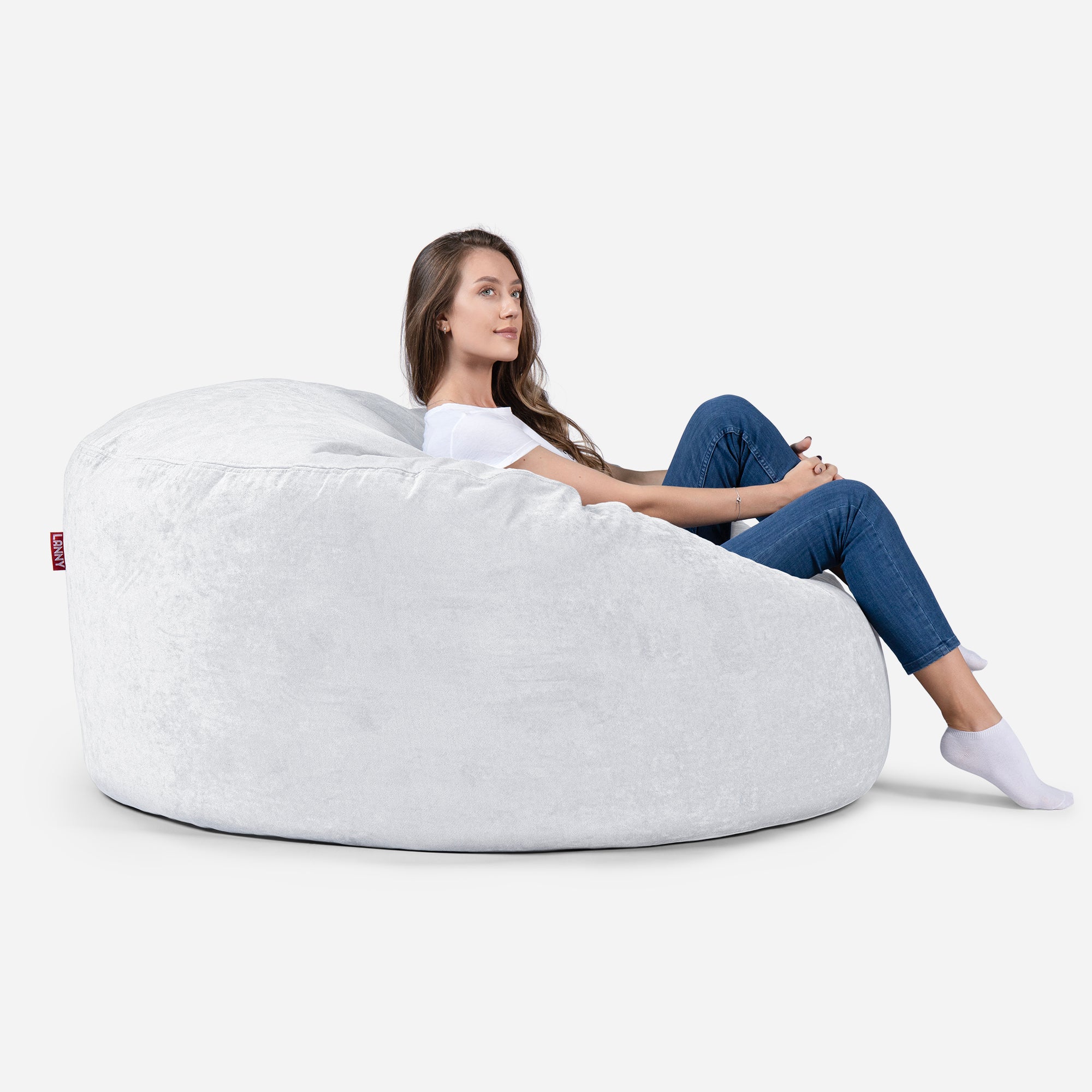 Large Original Aldo White Bean Bag