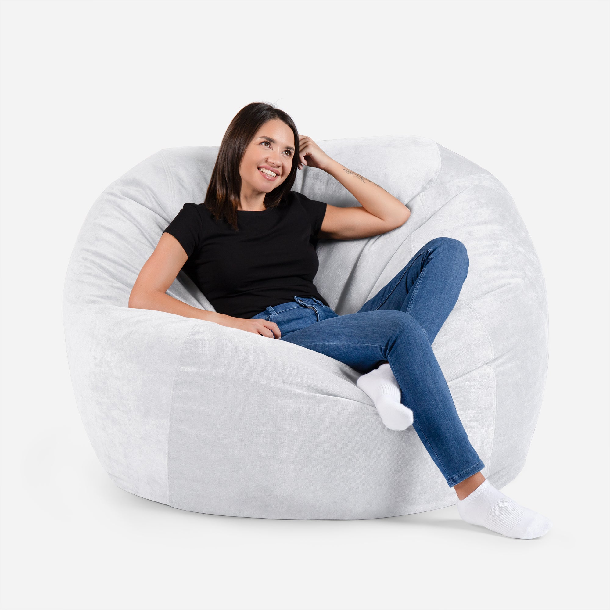 Sphere Large Aldo White Bean bag