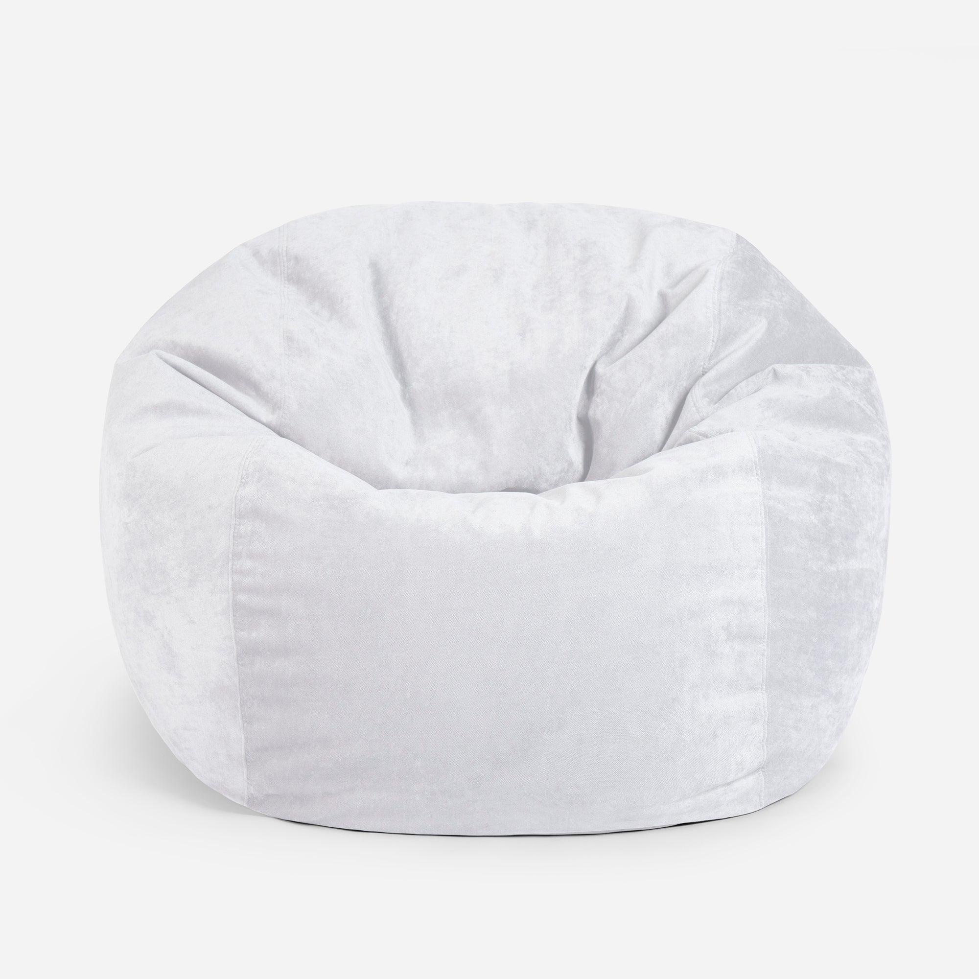 Lanny Oversize Chenille Sphere Bean bag - White