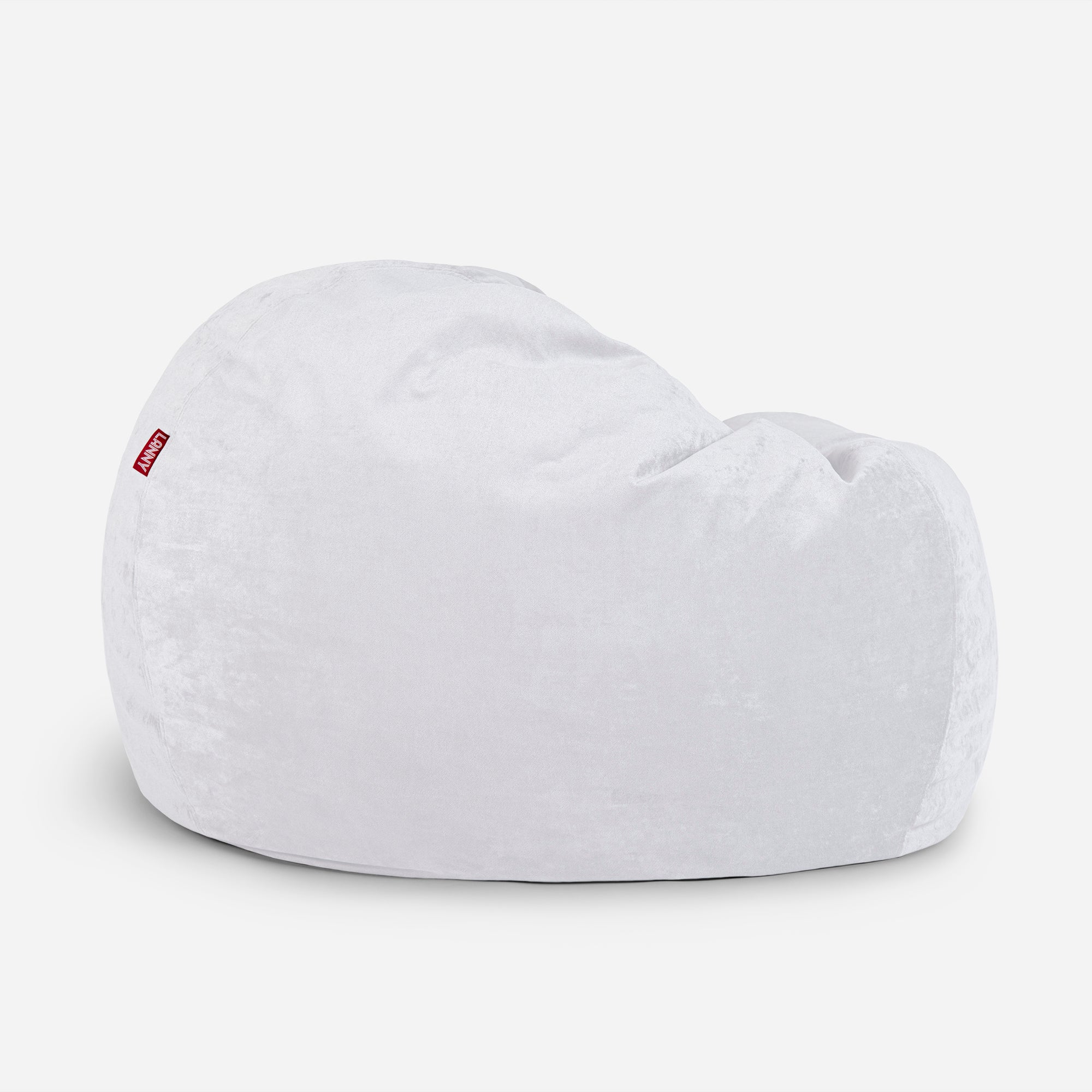 Lanny Oversize Chenille Sphere Bean bag - White