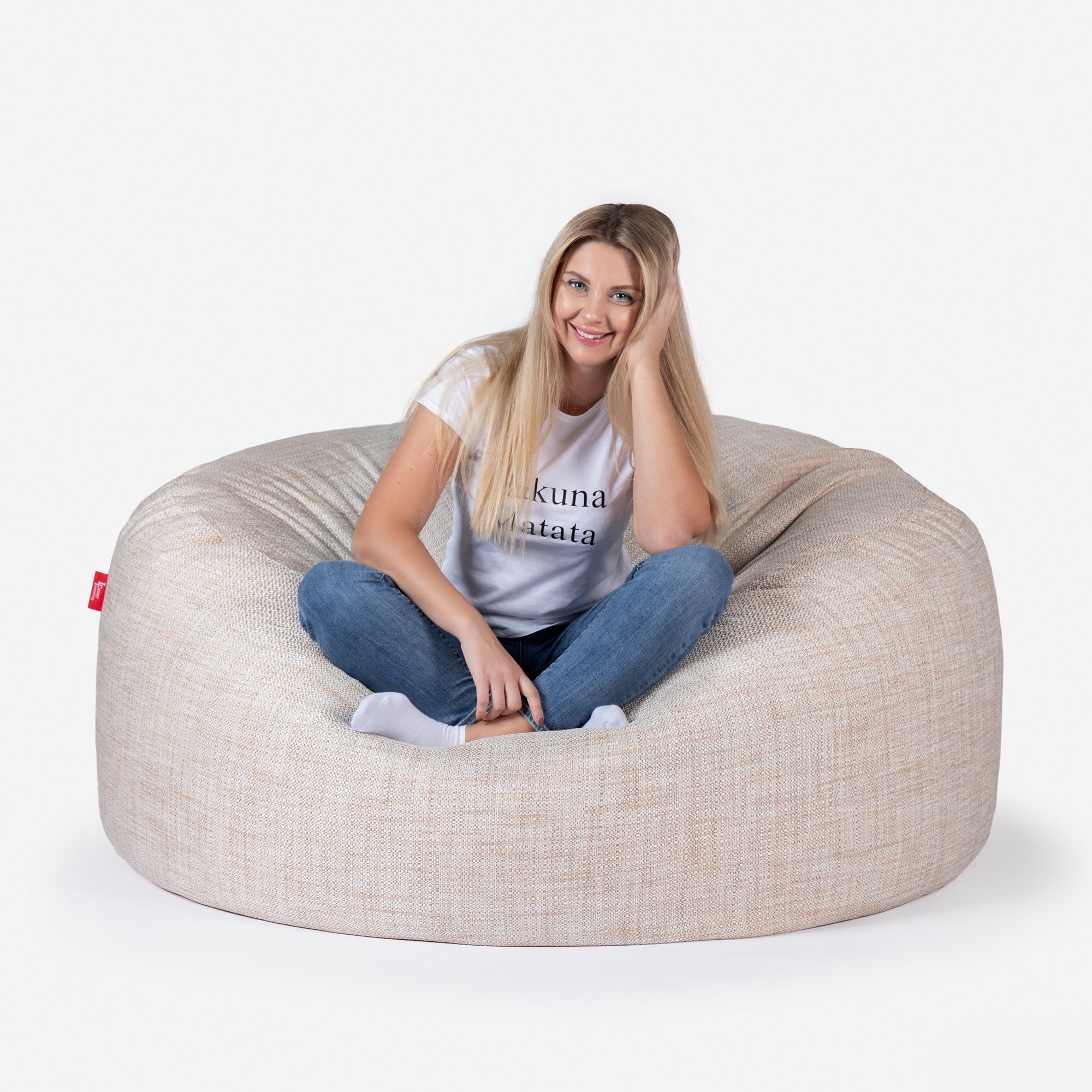Original Tweed Beige Bean bag