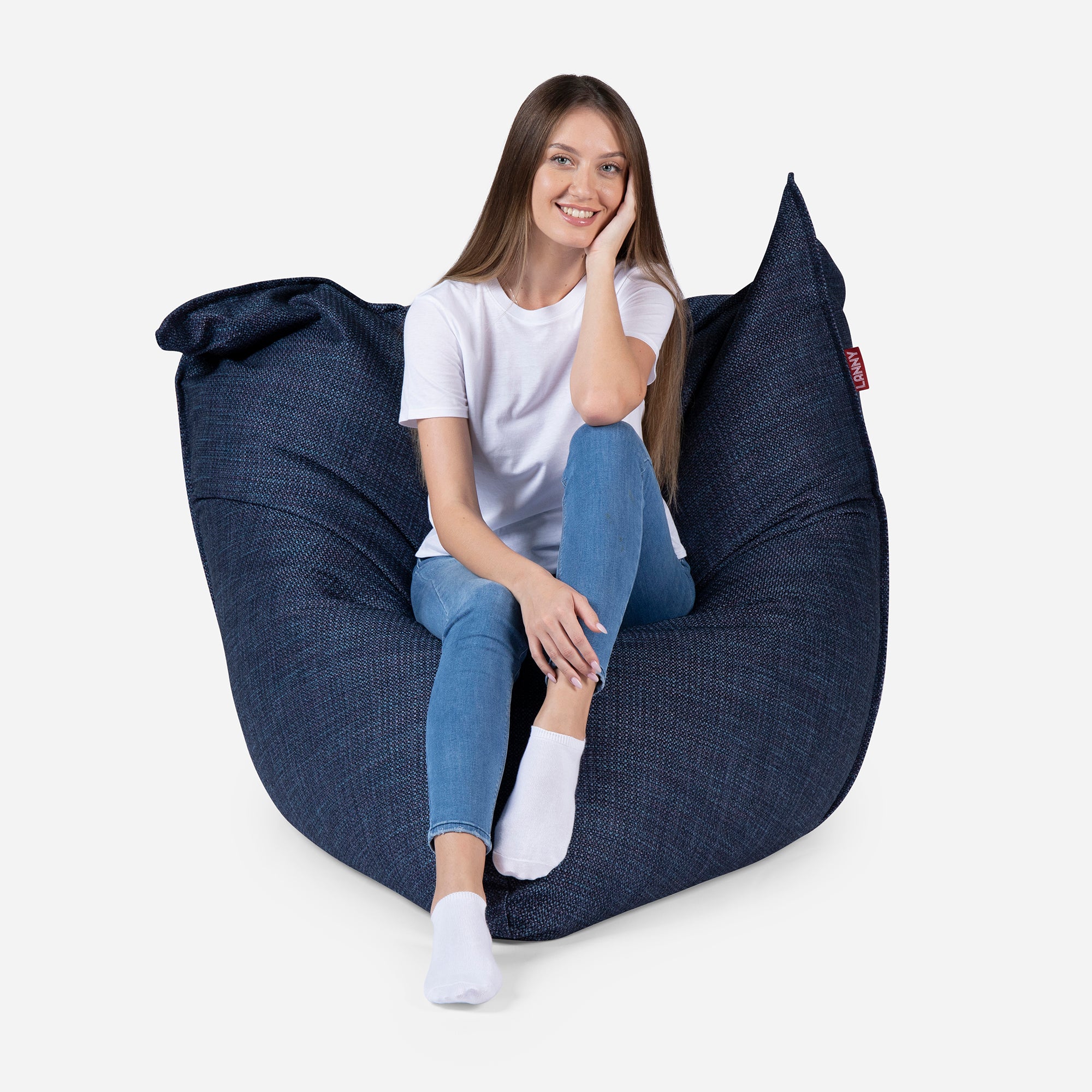 Sloppy Tweed Blue Bean bag