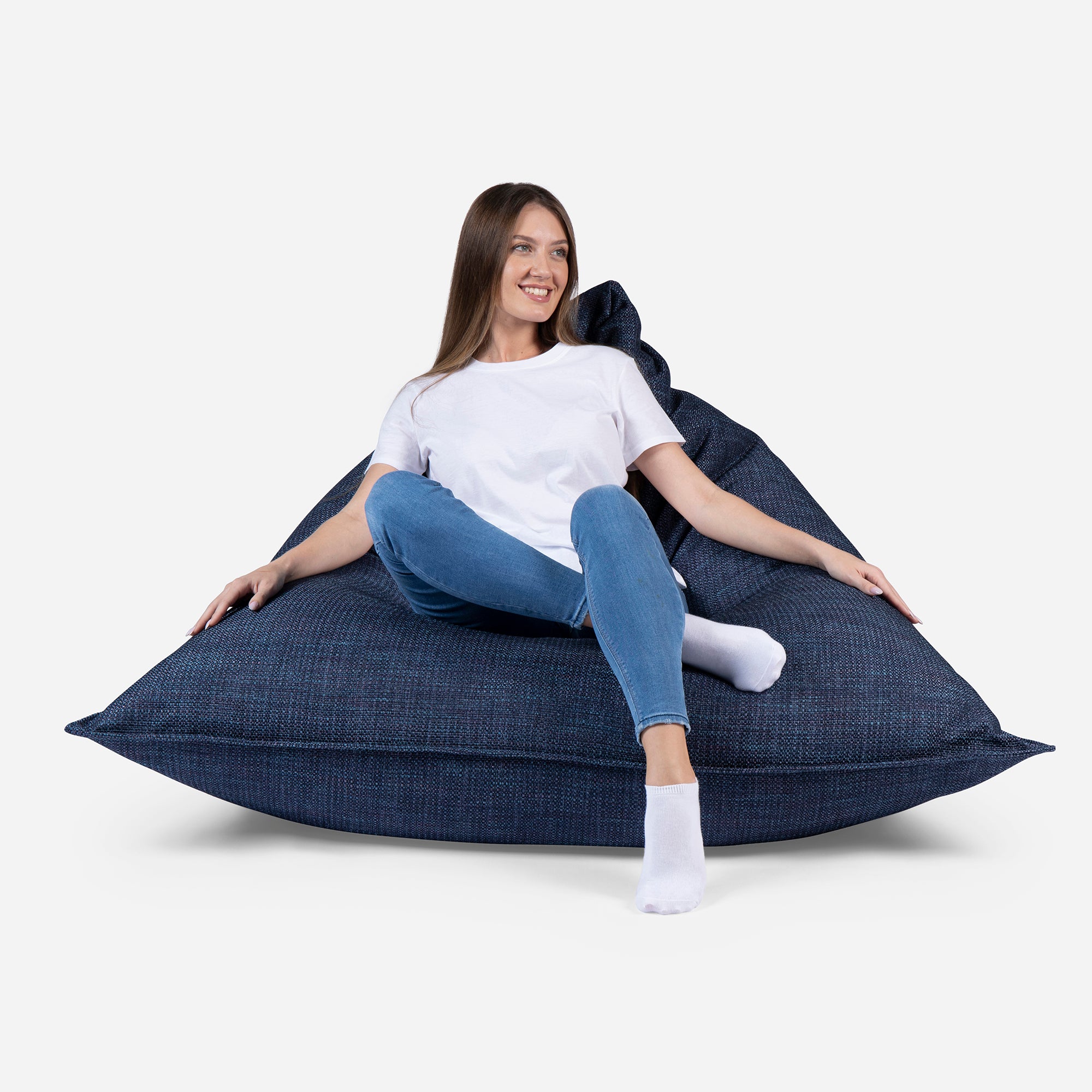 Sloppy Tweed Blue Bean bag