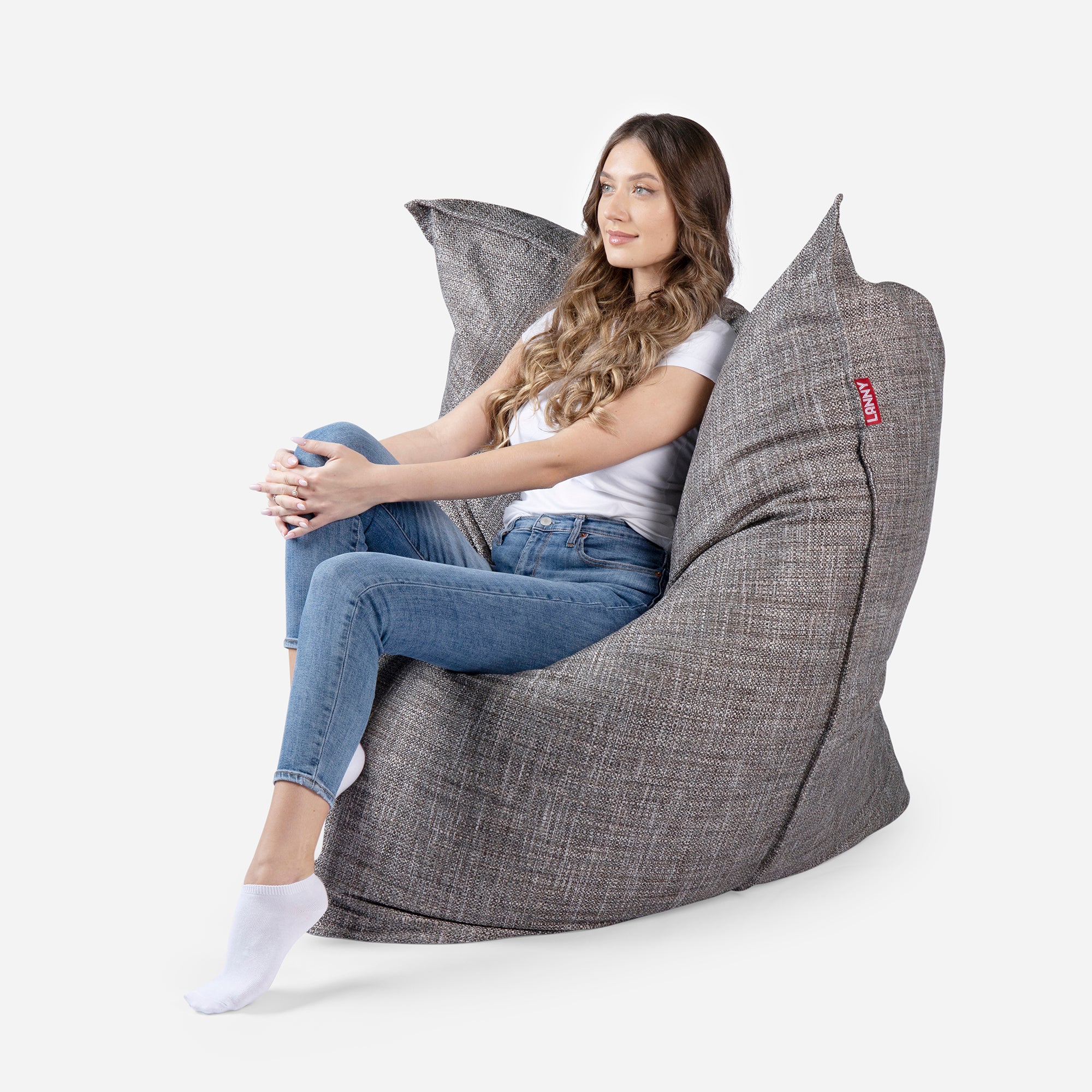 Sloppy Tweed Gray Bean bag