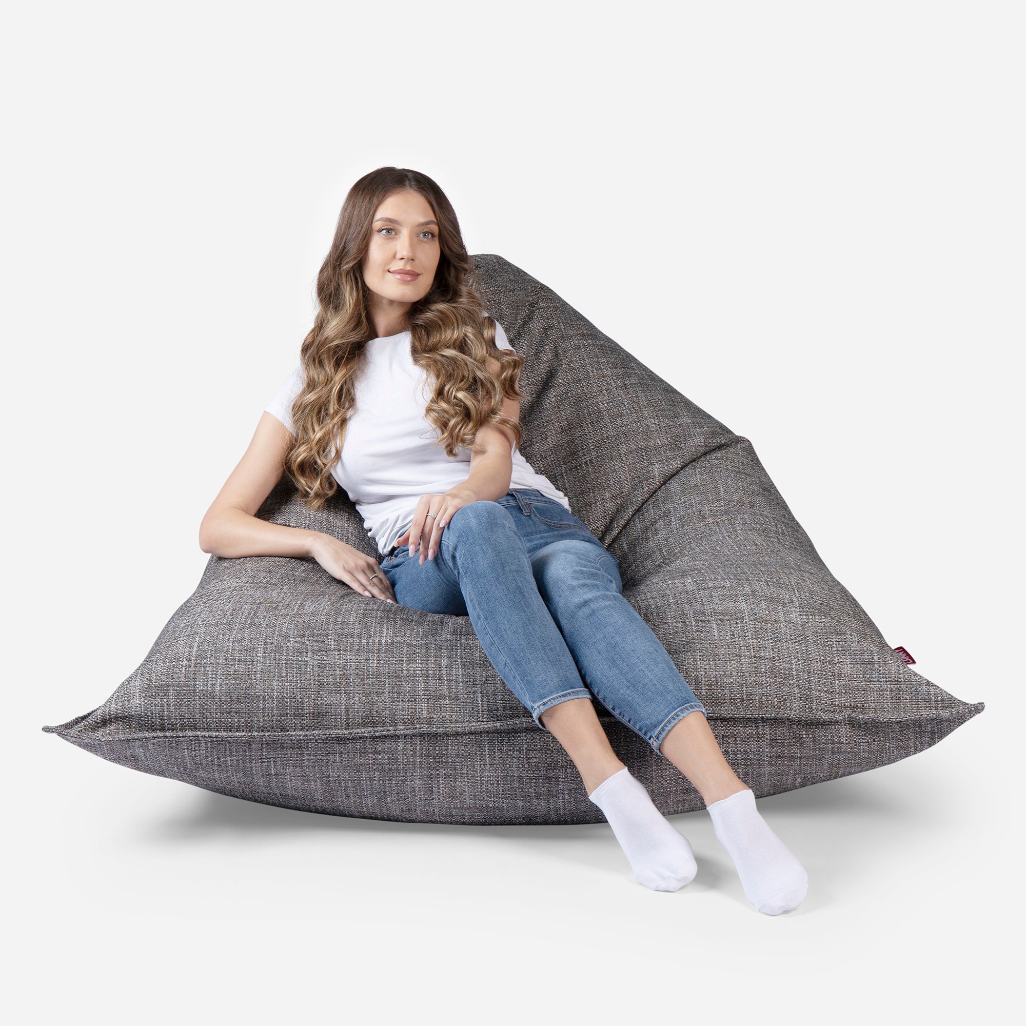 Sloppy Tweed Gray Bean bag