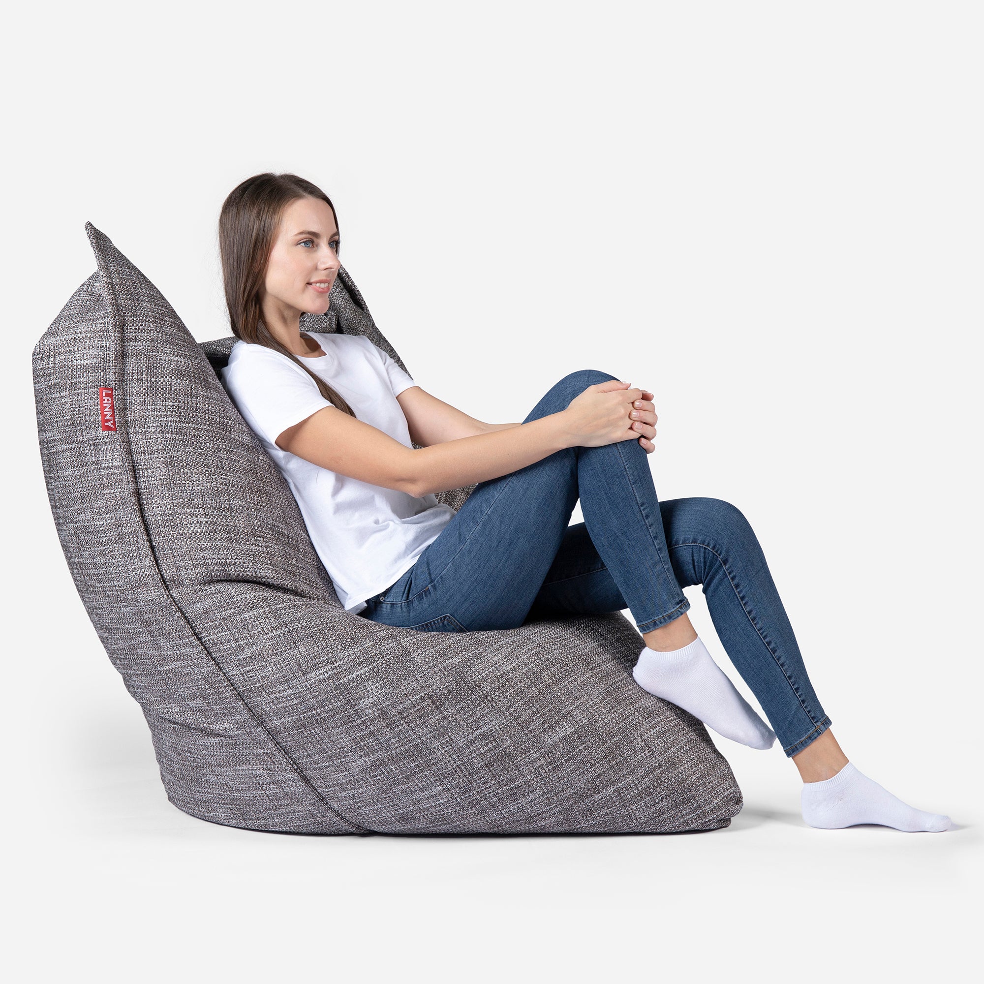 Mini Sloppy Tweed Gray Bean bag