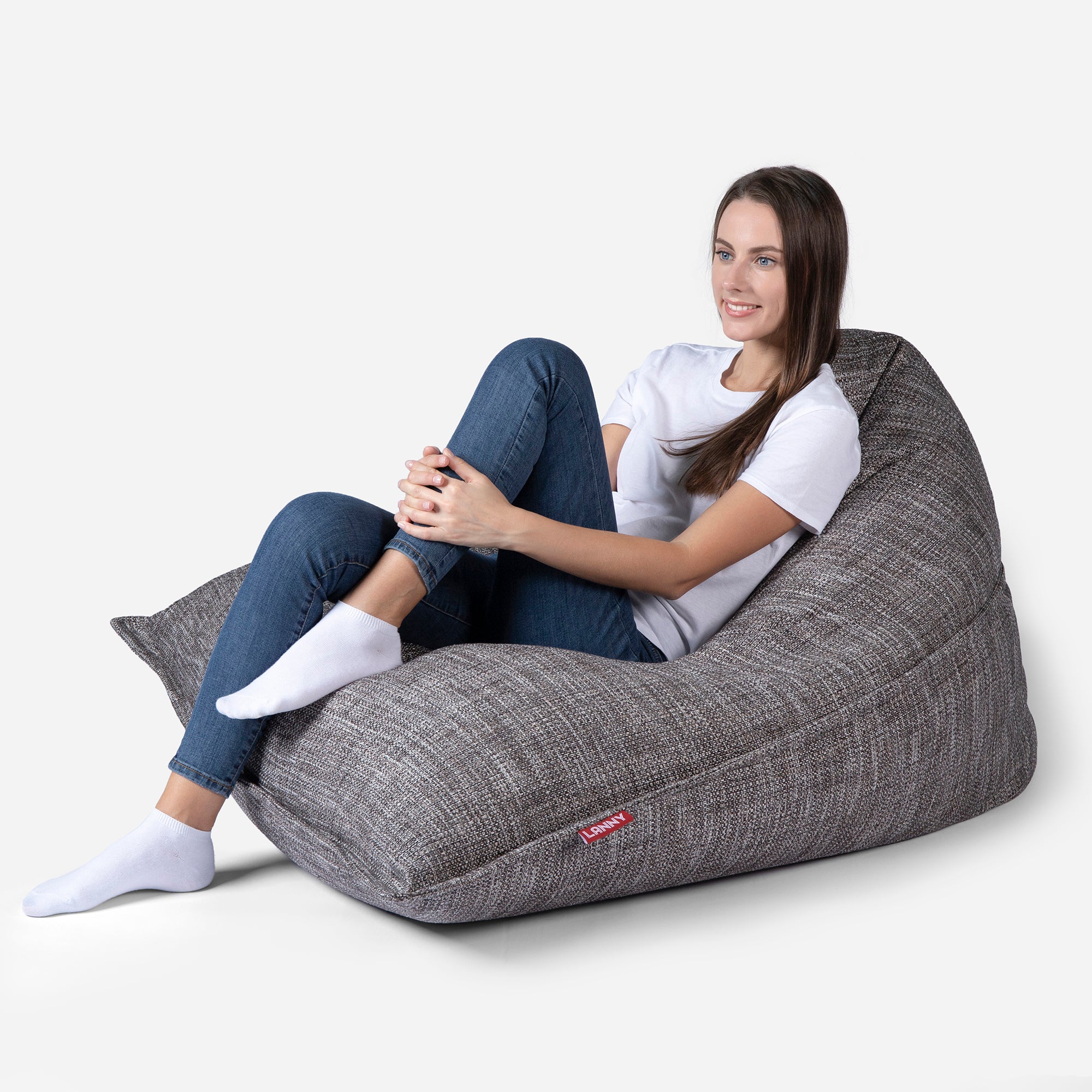 Mini Sloppy Tweed Gray Bean bag