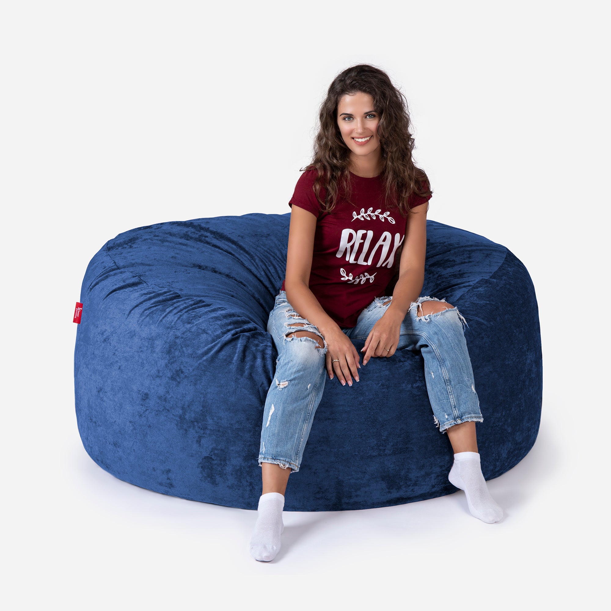 Original Large Aldo Blue Bean Bag