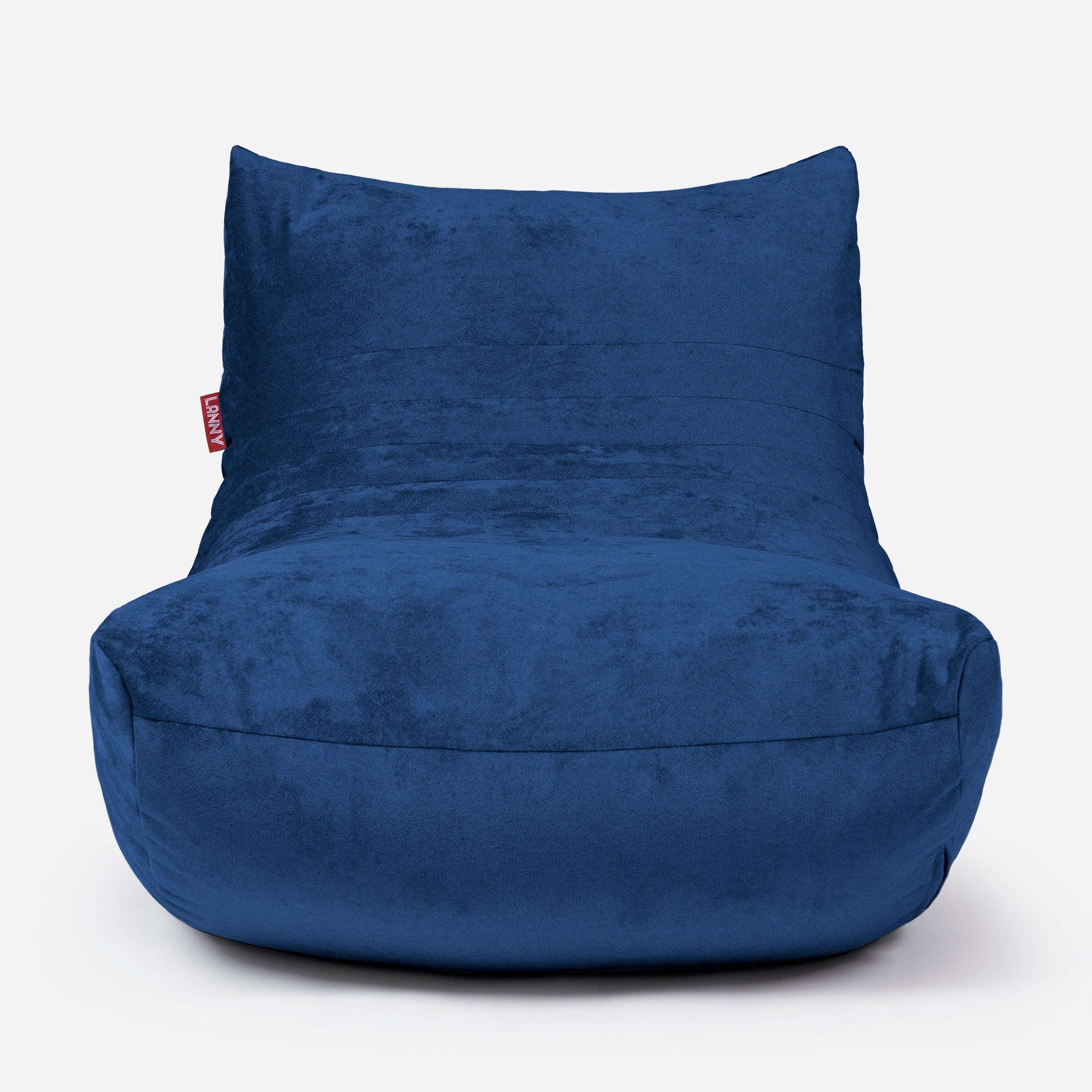 Curvy Aldo Blue Bean Bag Chair & Footrest Set