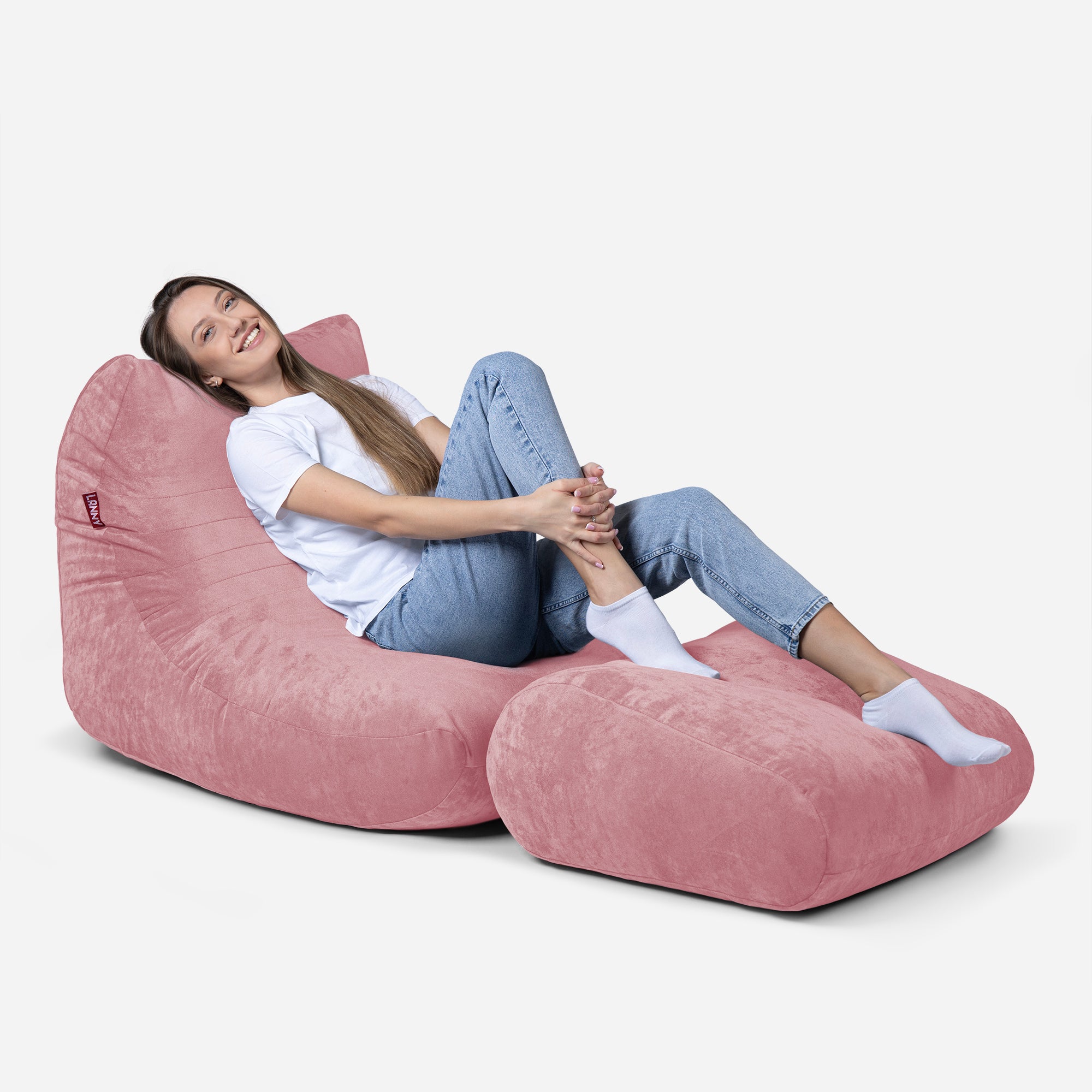 Curvy Aldo Pink Bean Bag Chair