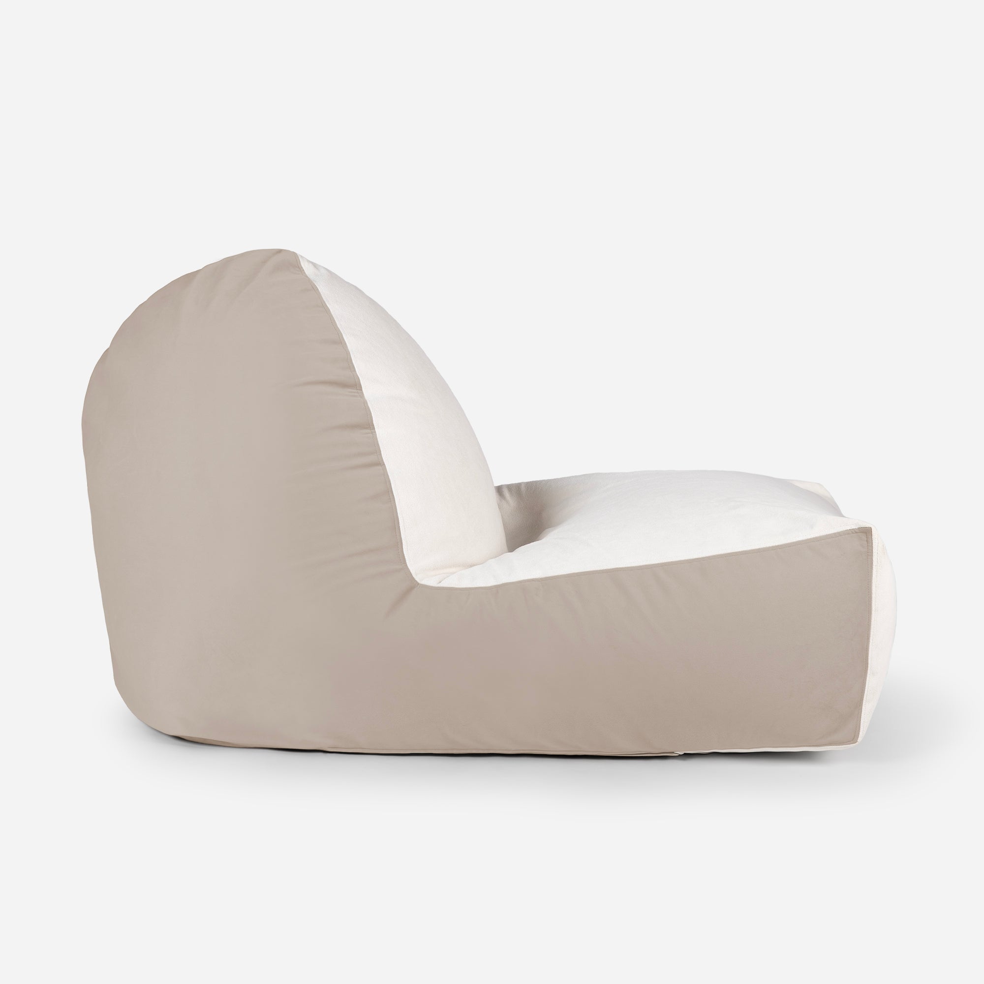 Lanny Orca Velvet Bean Bag Chair - Beige