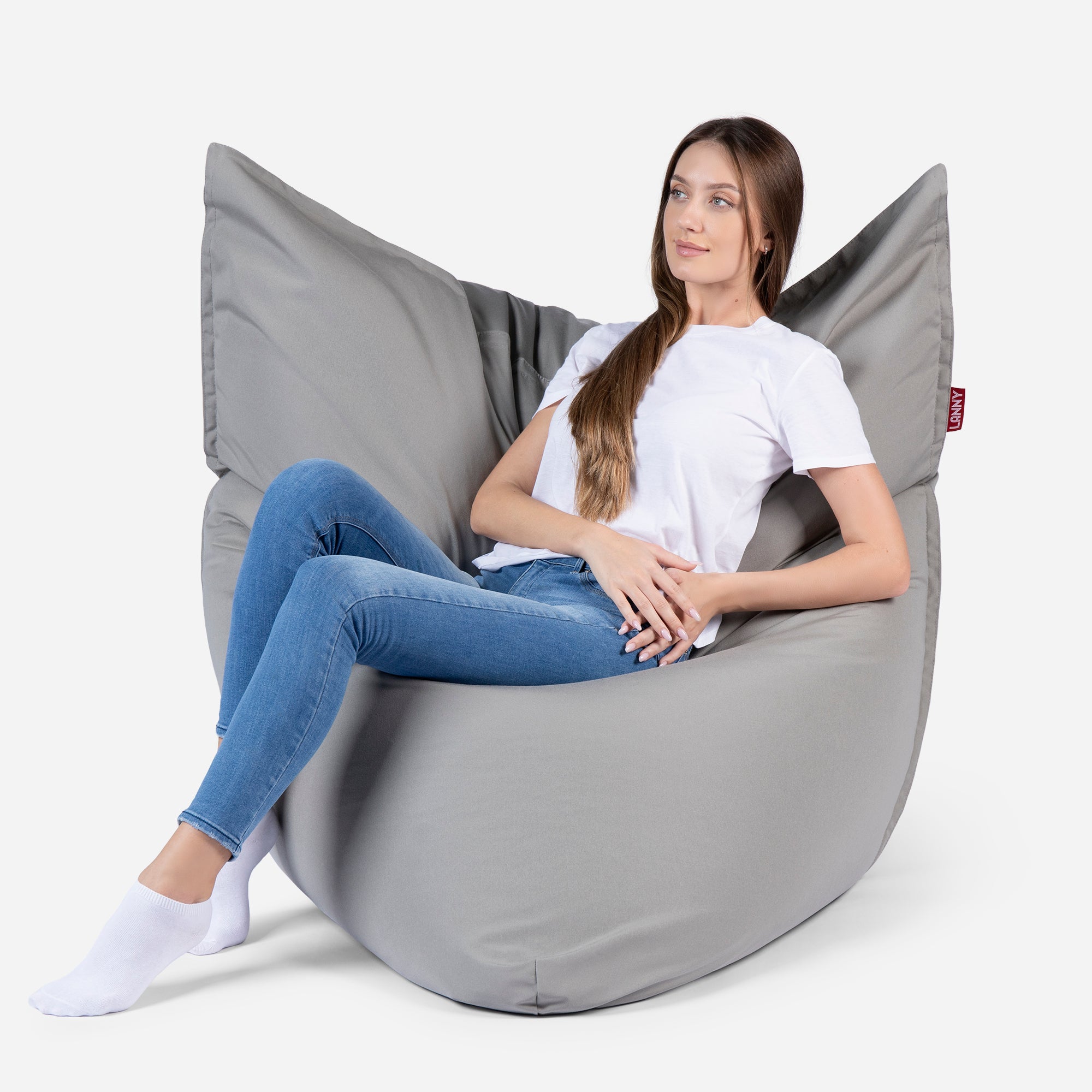 Sloppy Large Outdoor Gray Bean Bag