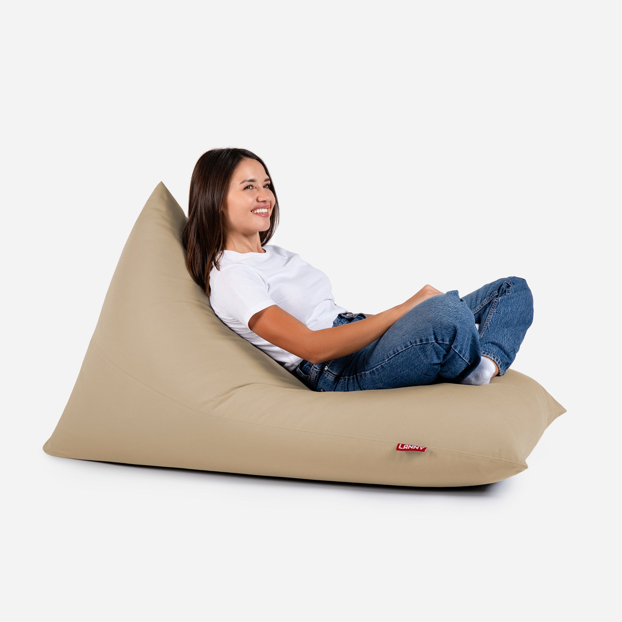 Lanny Solid Tone Outdoor Slim Bean Bag - Canyon Warmth