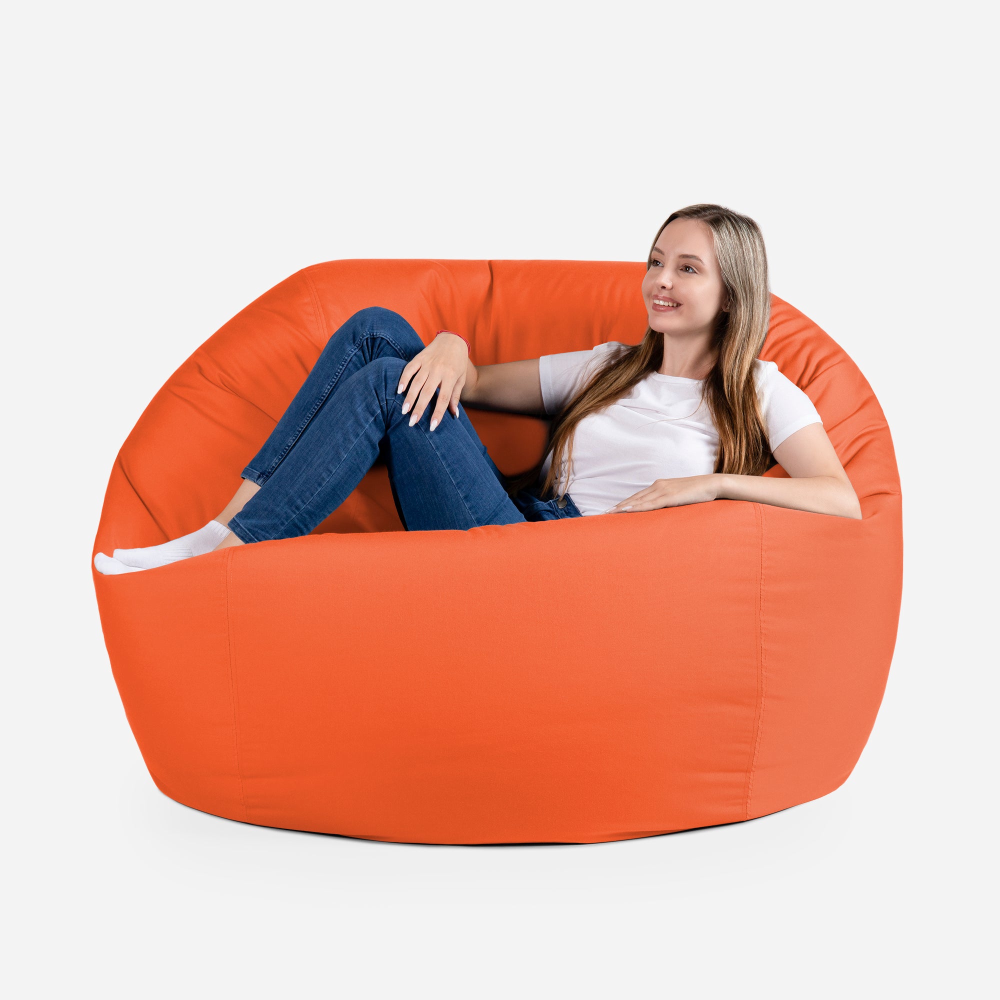Lanny Oversize Outdoor Sphere Bean bag - Orange
