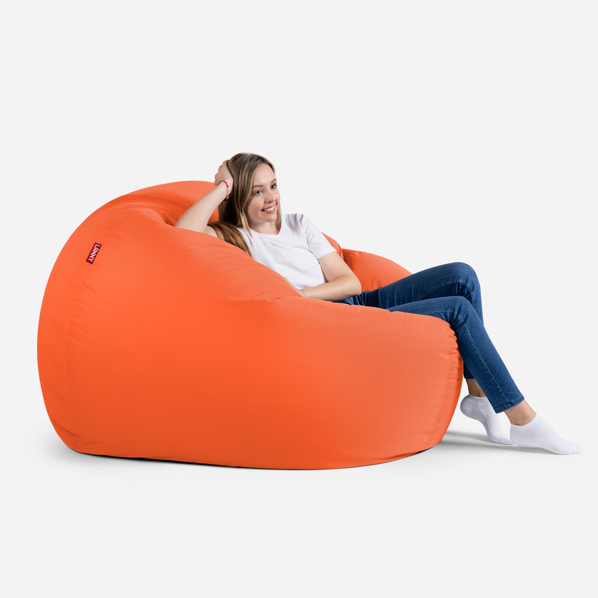 Lanny Oversize Outdoor Sphere Bean bag - Orange