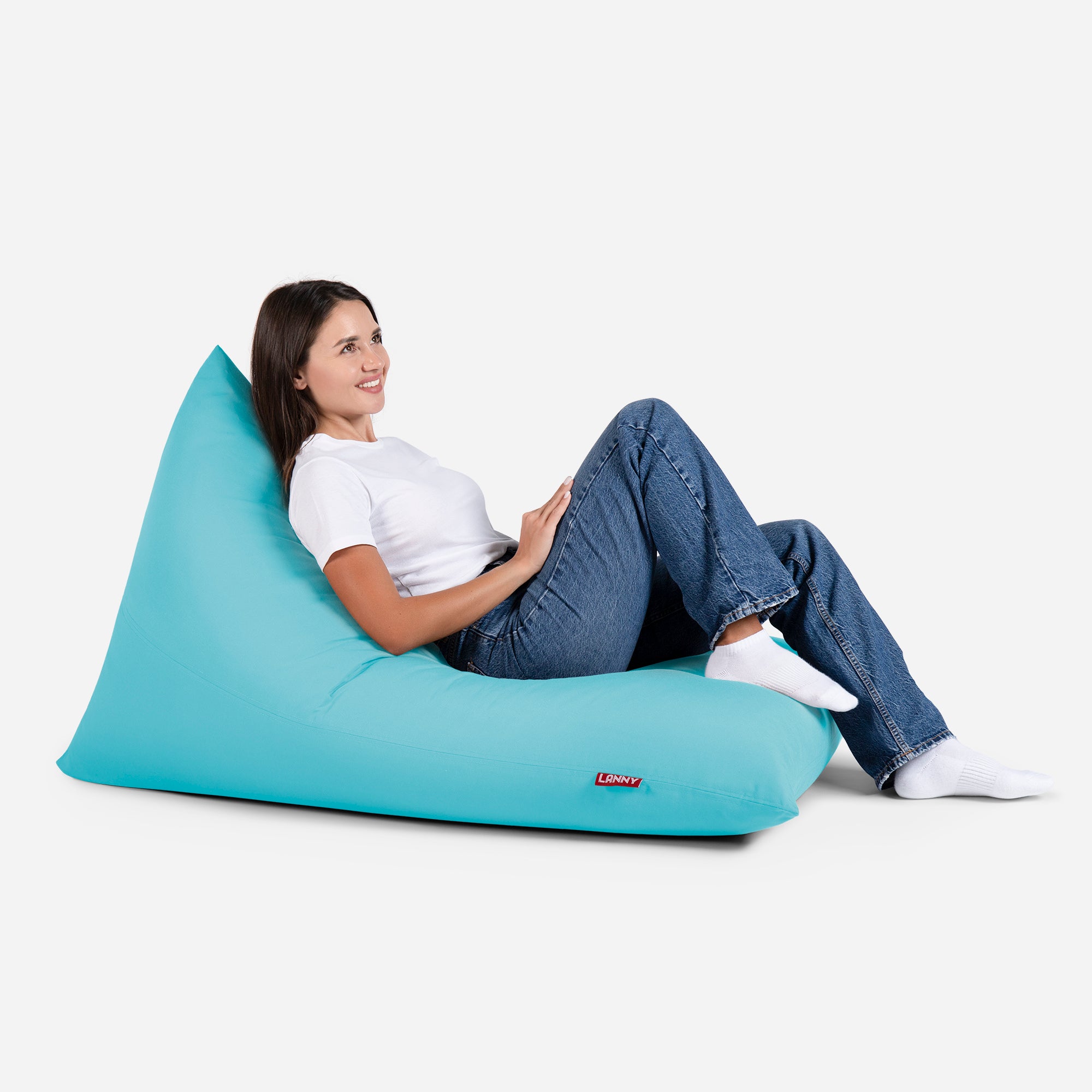 Lanny Solid Tone Outdoor Slim Bean Bag - Refreshing Turquoise