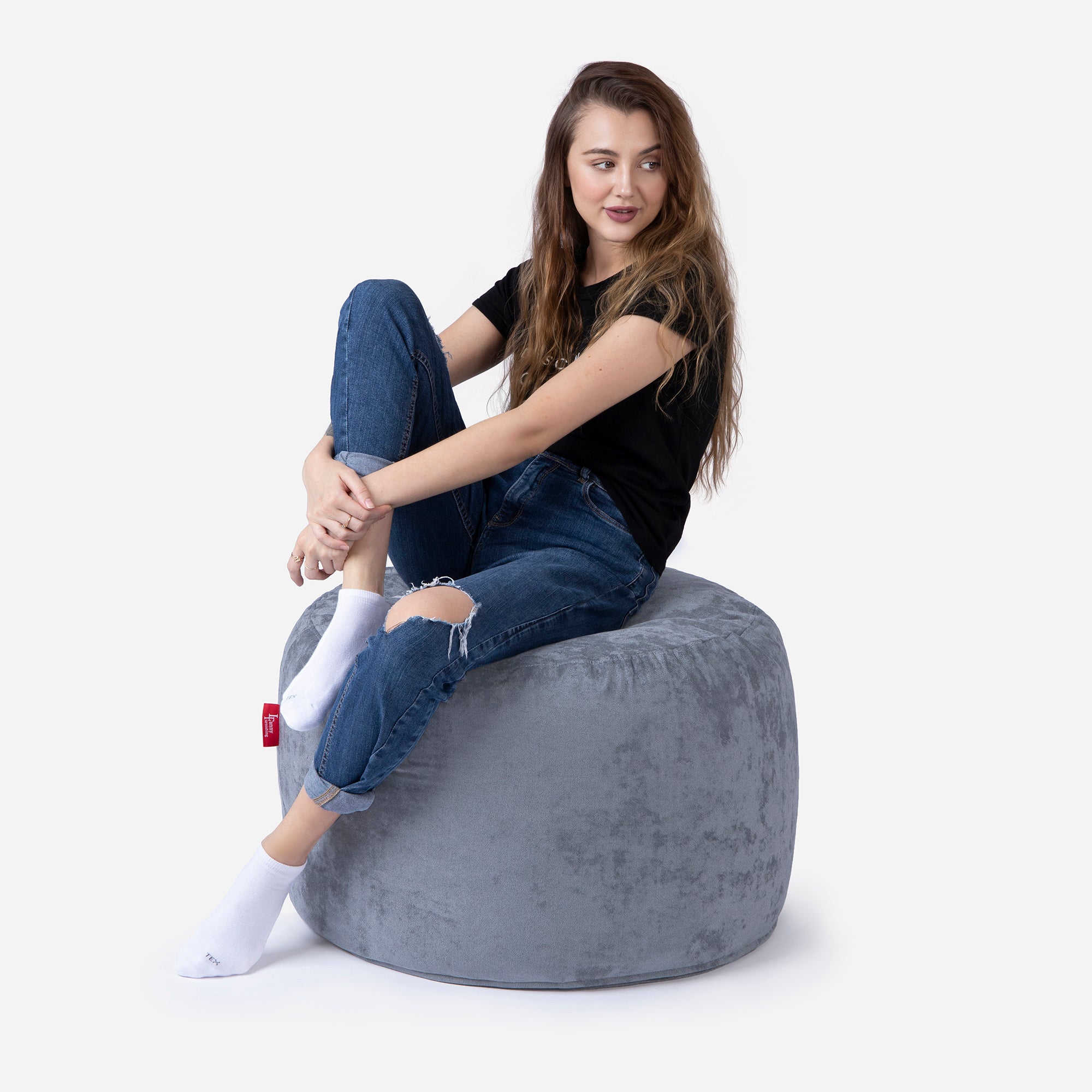 Medium Aldo Gray Pouf