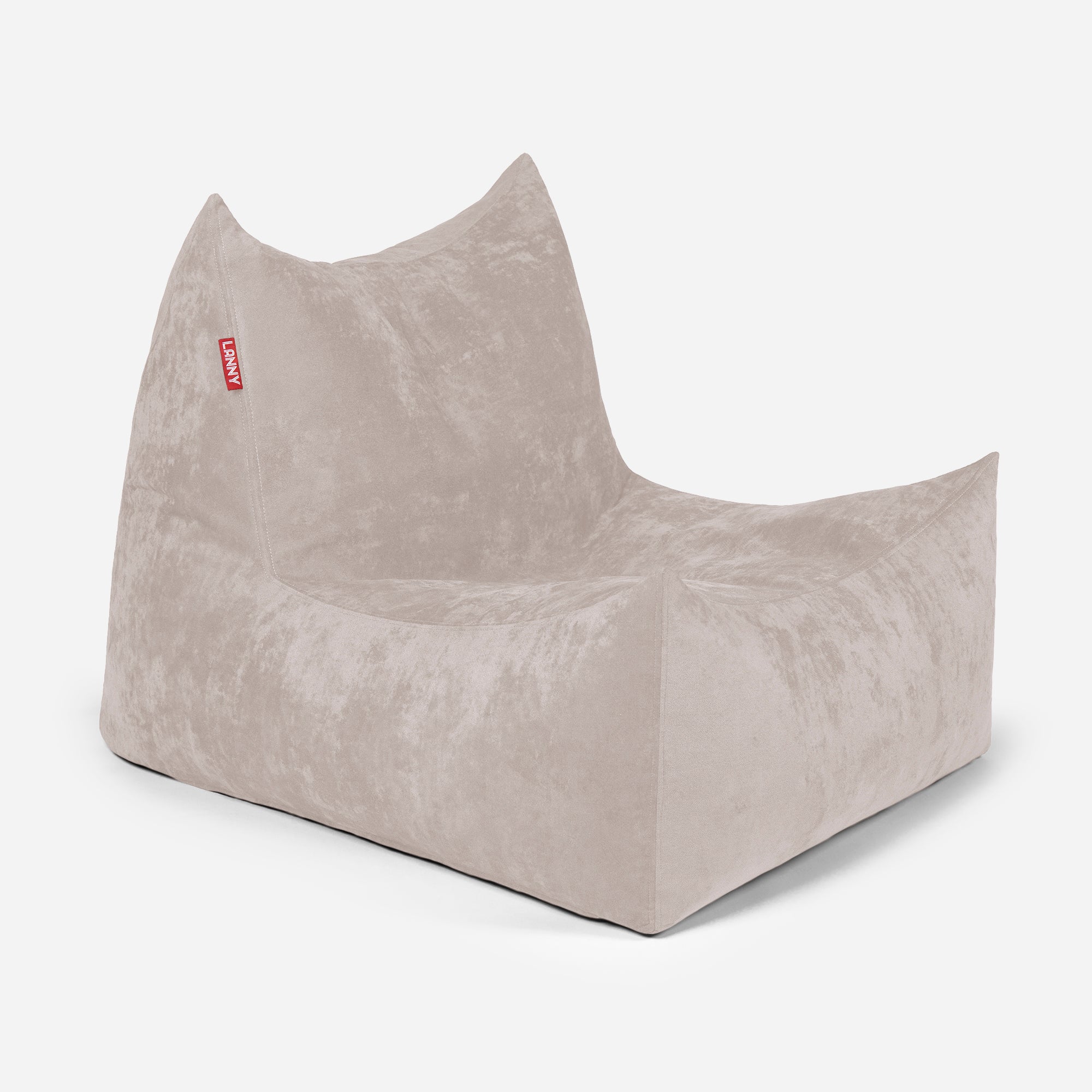 Quadro Aldo Beige Bean bag Chair & Footrest Set