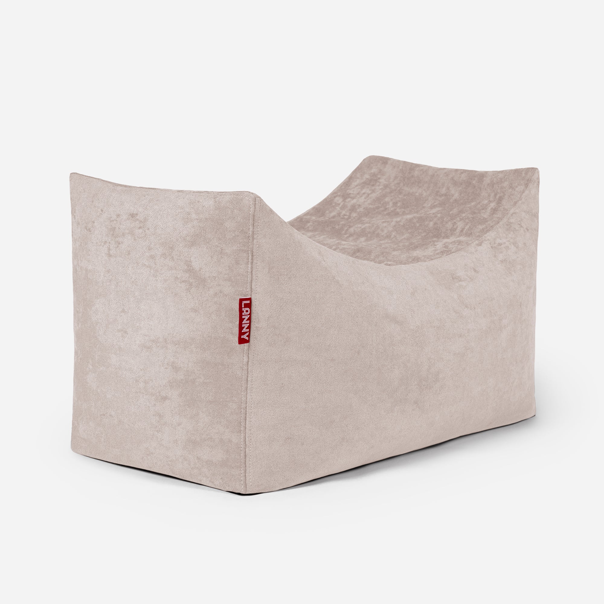 Quadro Aldo Beige Bean bag Chair & Footrest Set