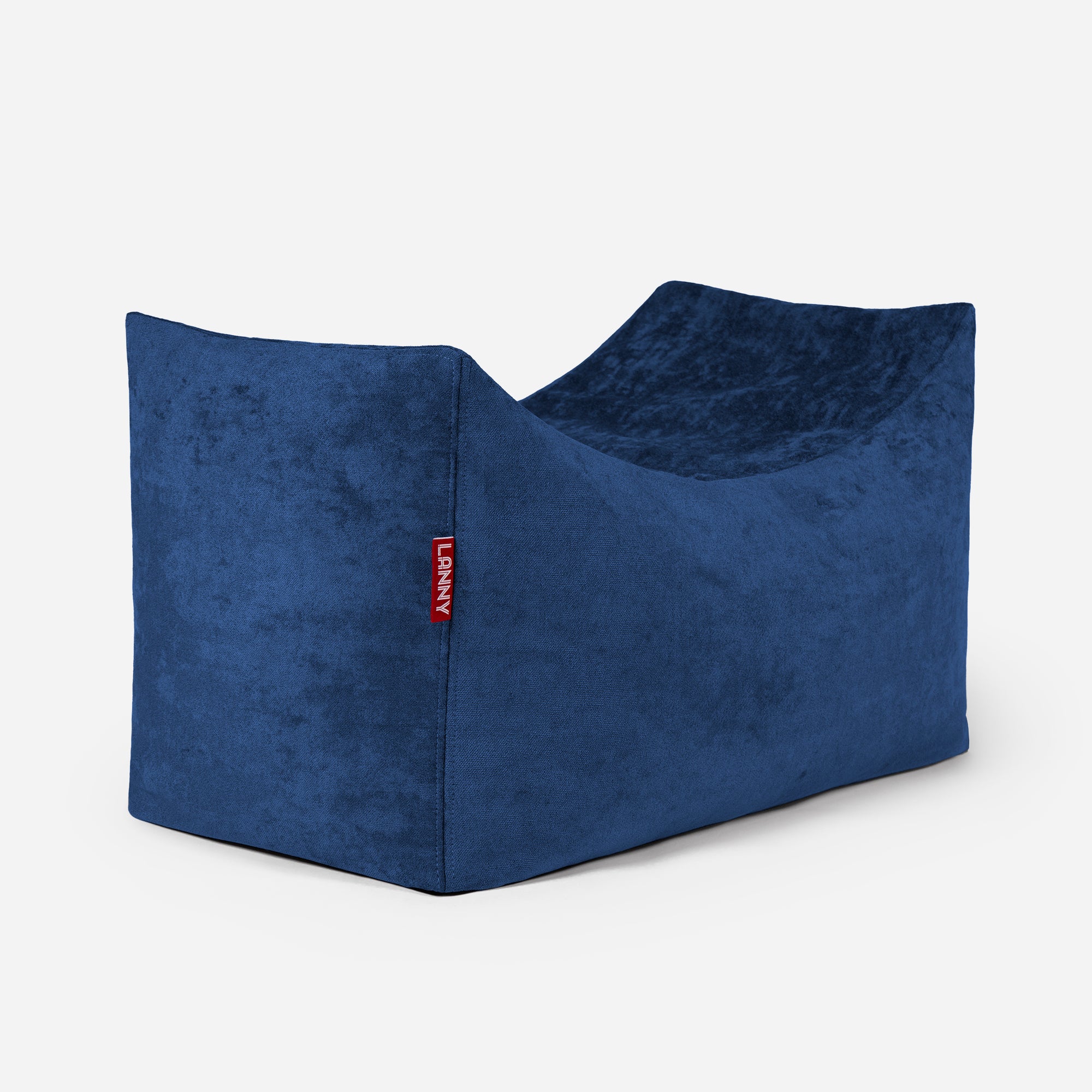 Quadro Aldo Blue Bean bag Chair & Footrest Set