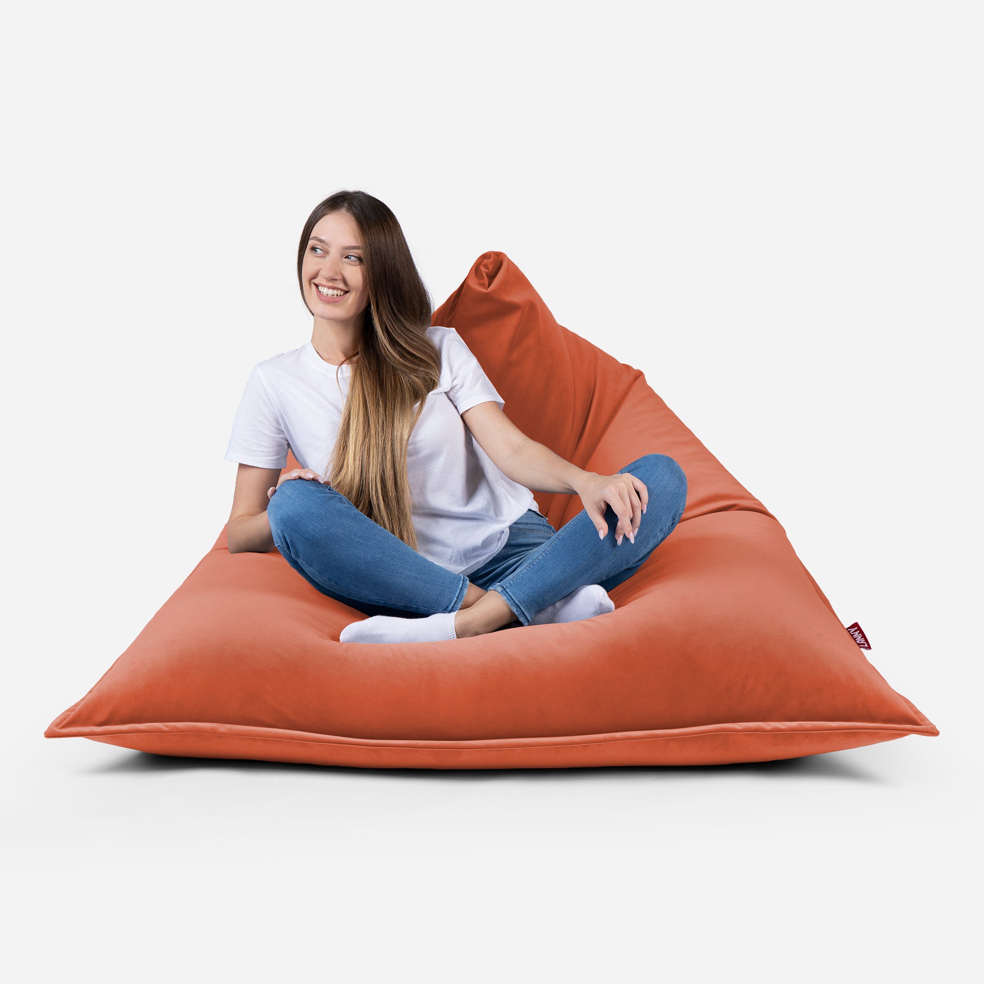 Sloppy Large Velvet Amber Bean bag