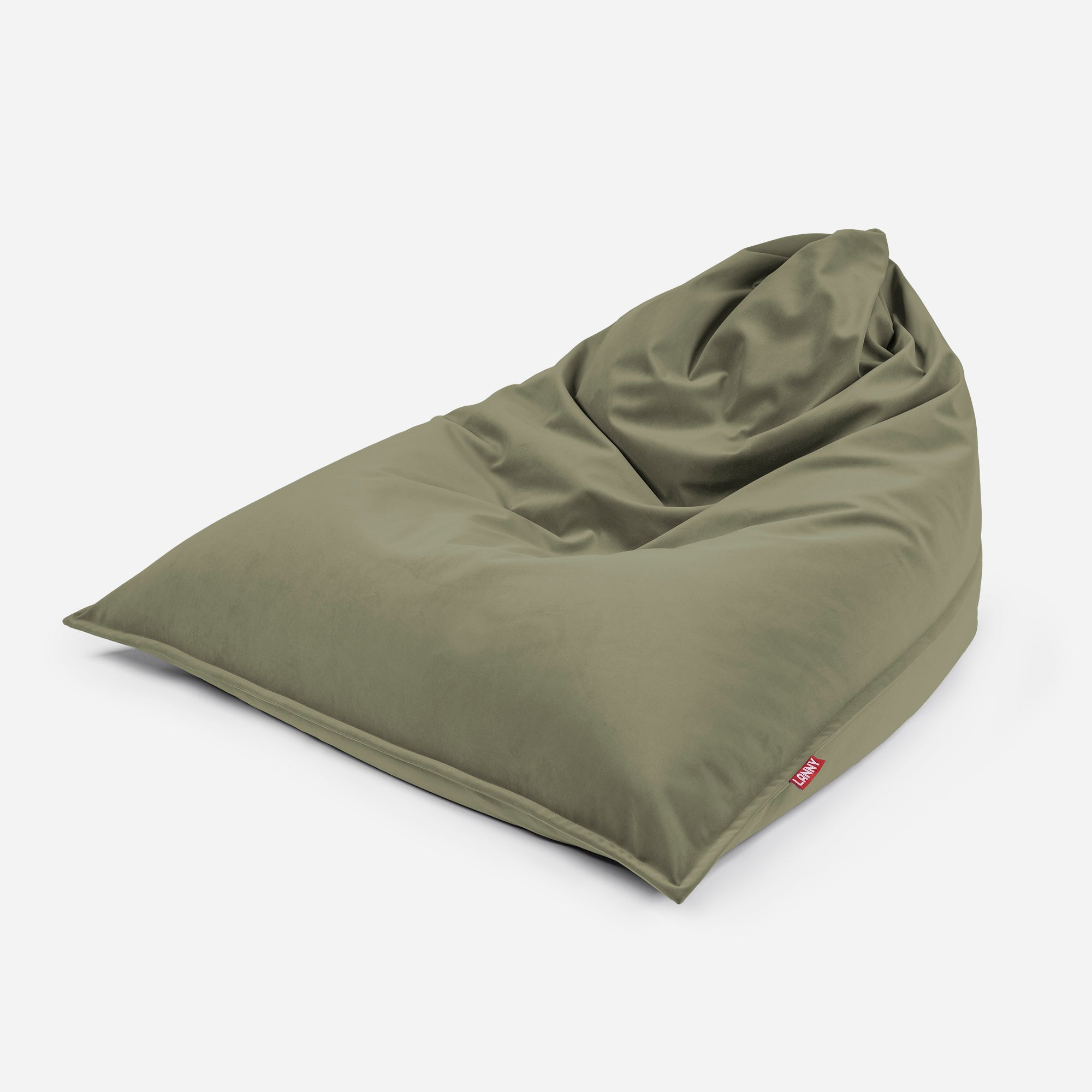 Sloppy Velvet Khaki Bean bag