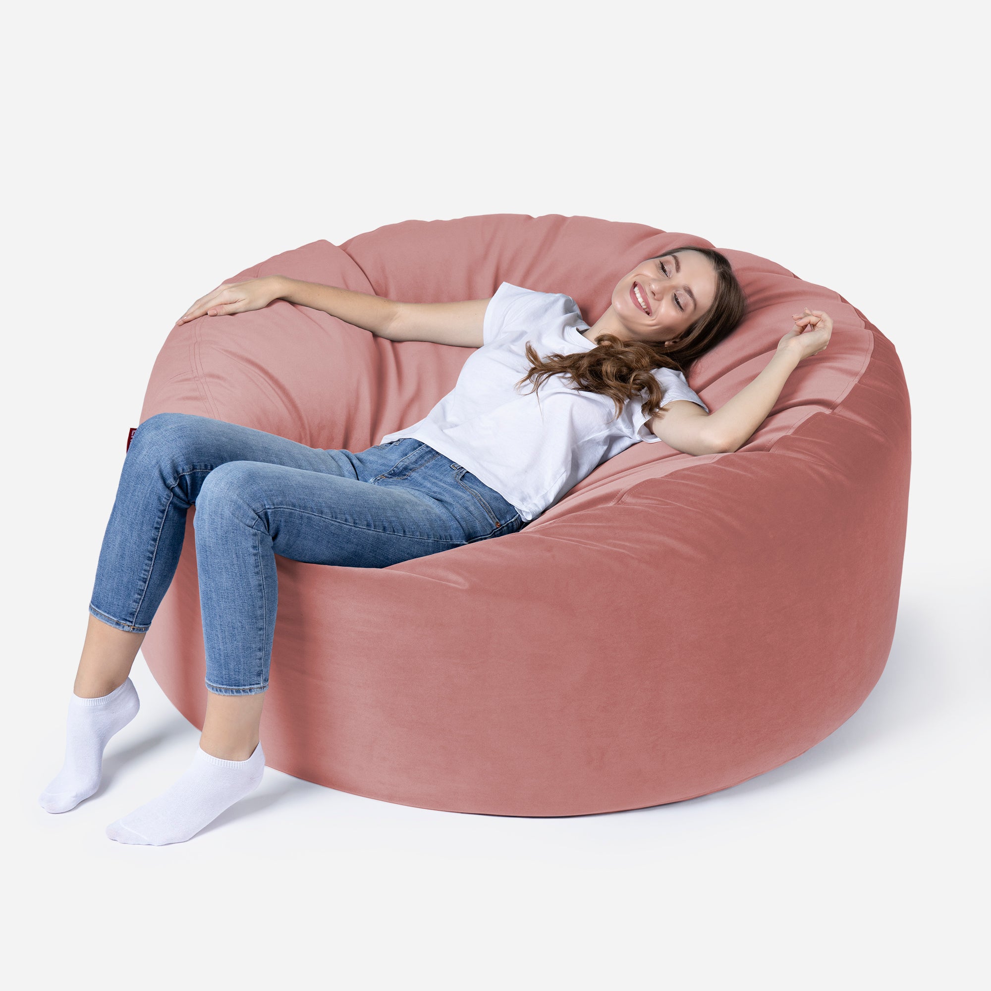 Large Original Velvet Pink Bean bag