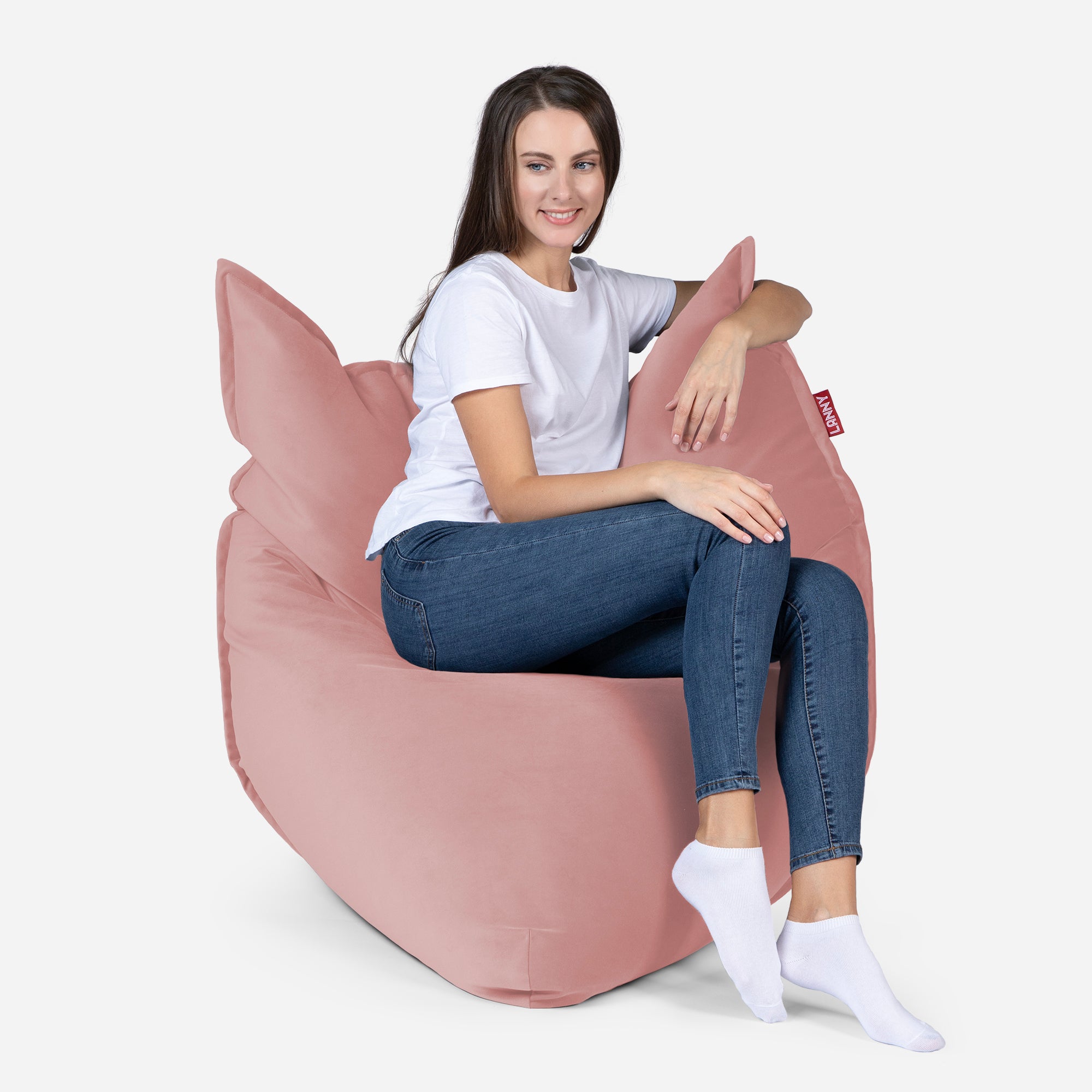 Sloppy Mini Velvet Pink Bean bag