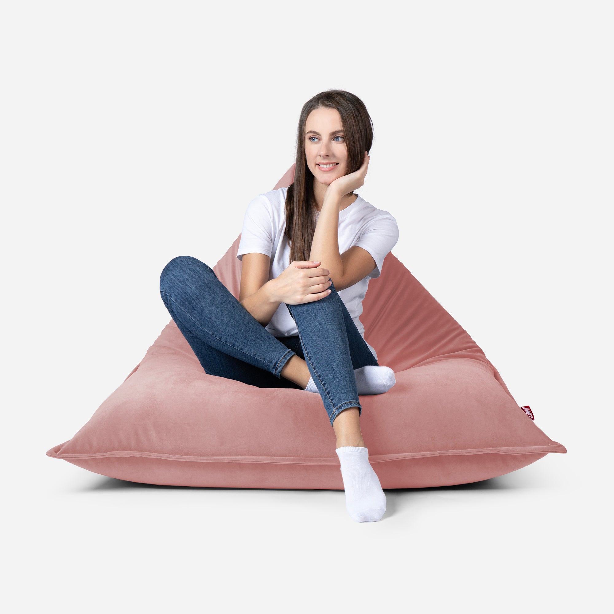 Sloppy Mini Velvet Pink Bean bag