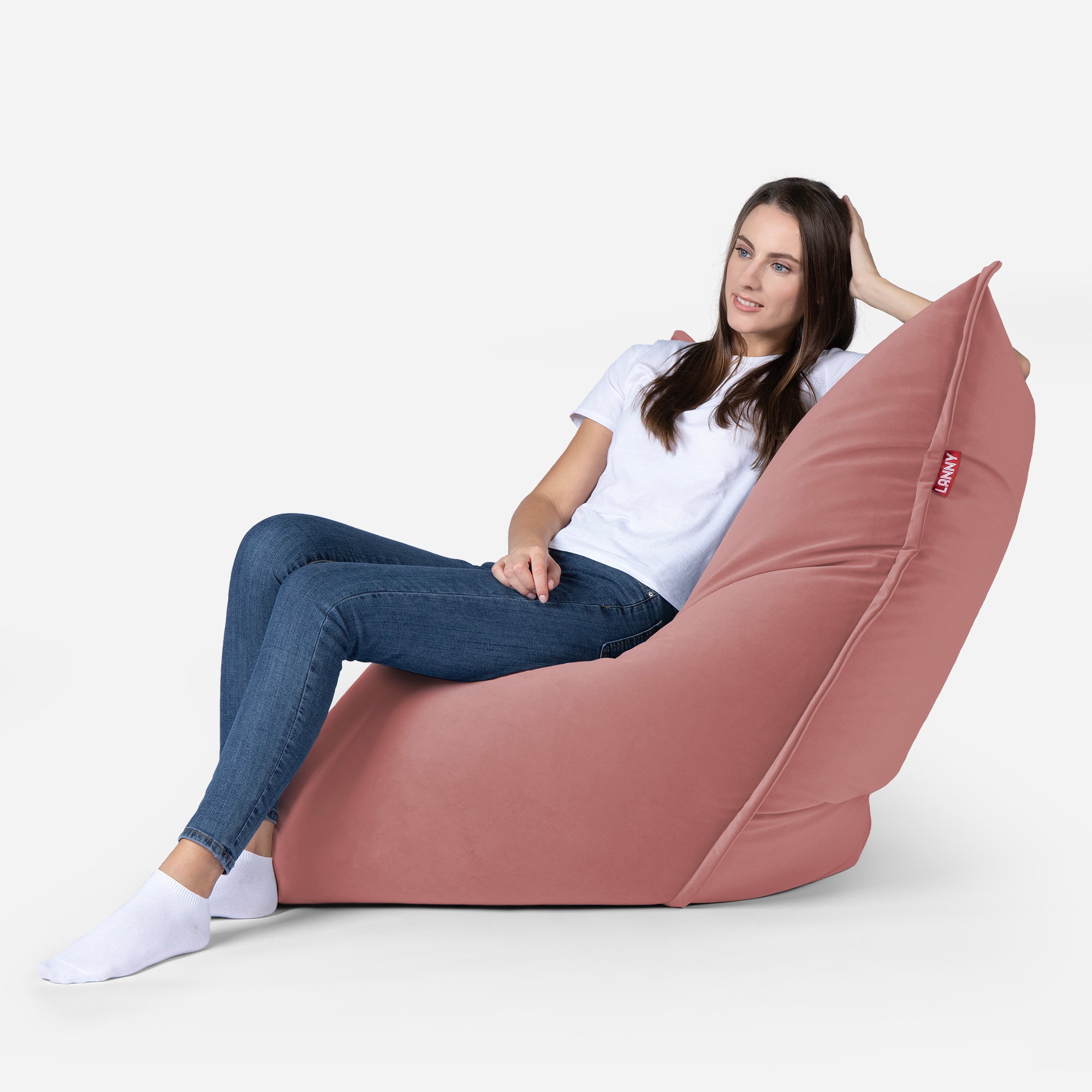 Mini Sloppy Velvet Pink Bean bag