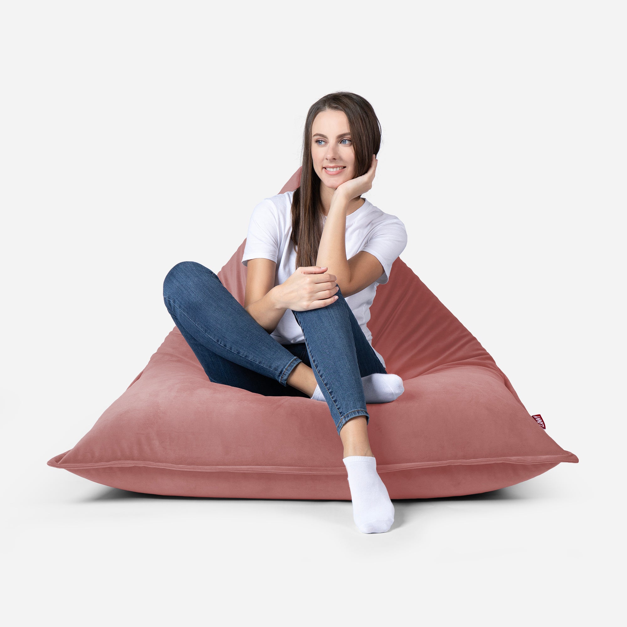 Mini Sloppy Velvet Pink Bean bag