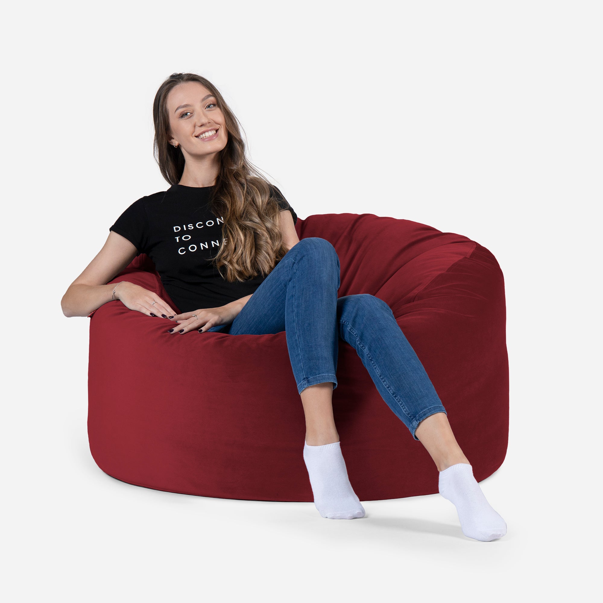 Medium Original Velvet Red Bean bag