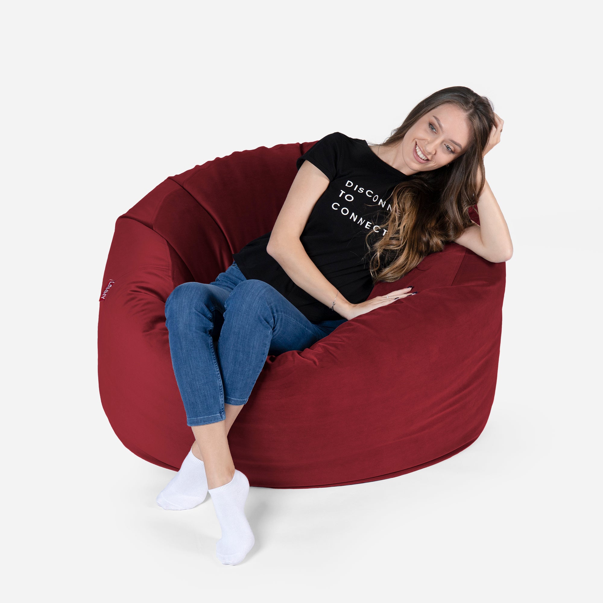 Medium Original Velvet Red Bean bag