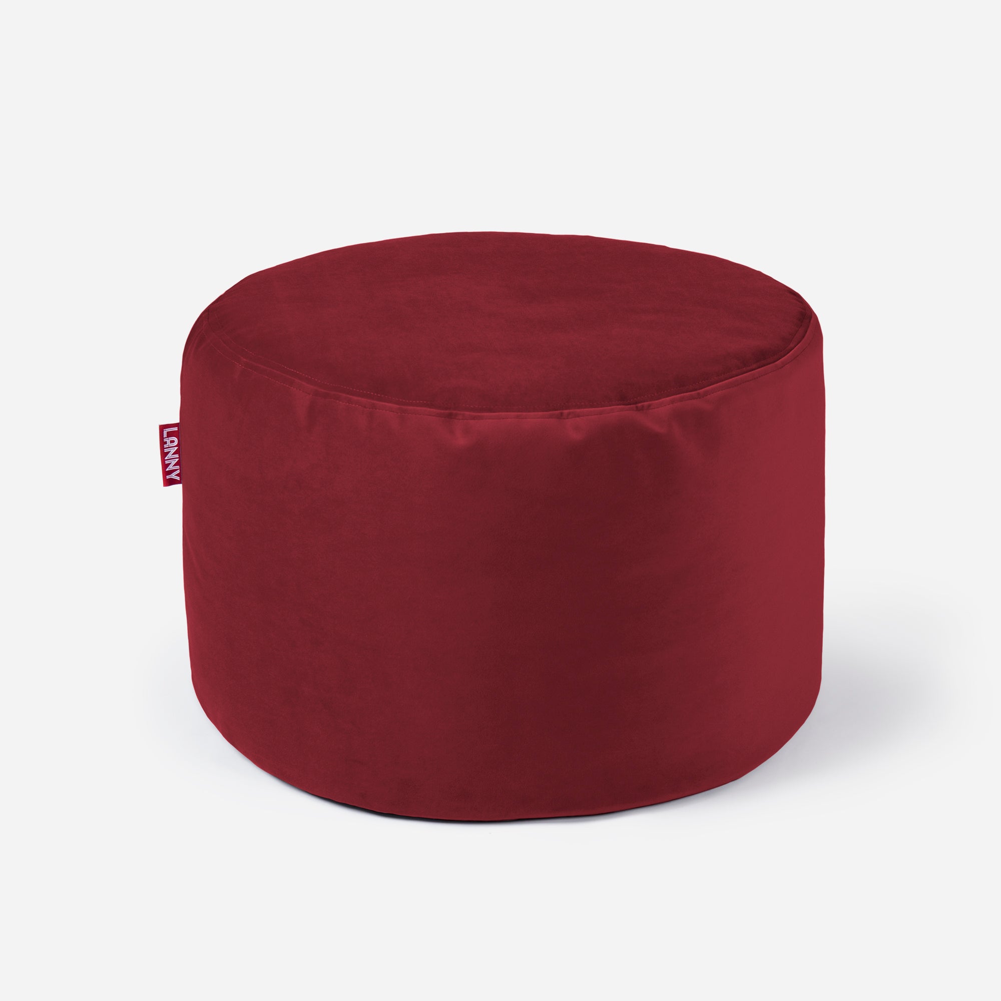 Medium Velvet Red Pouf