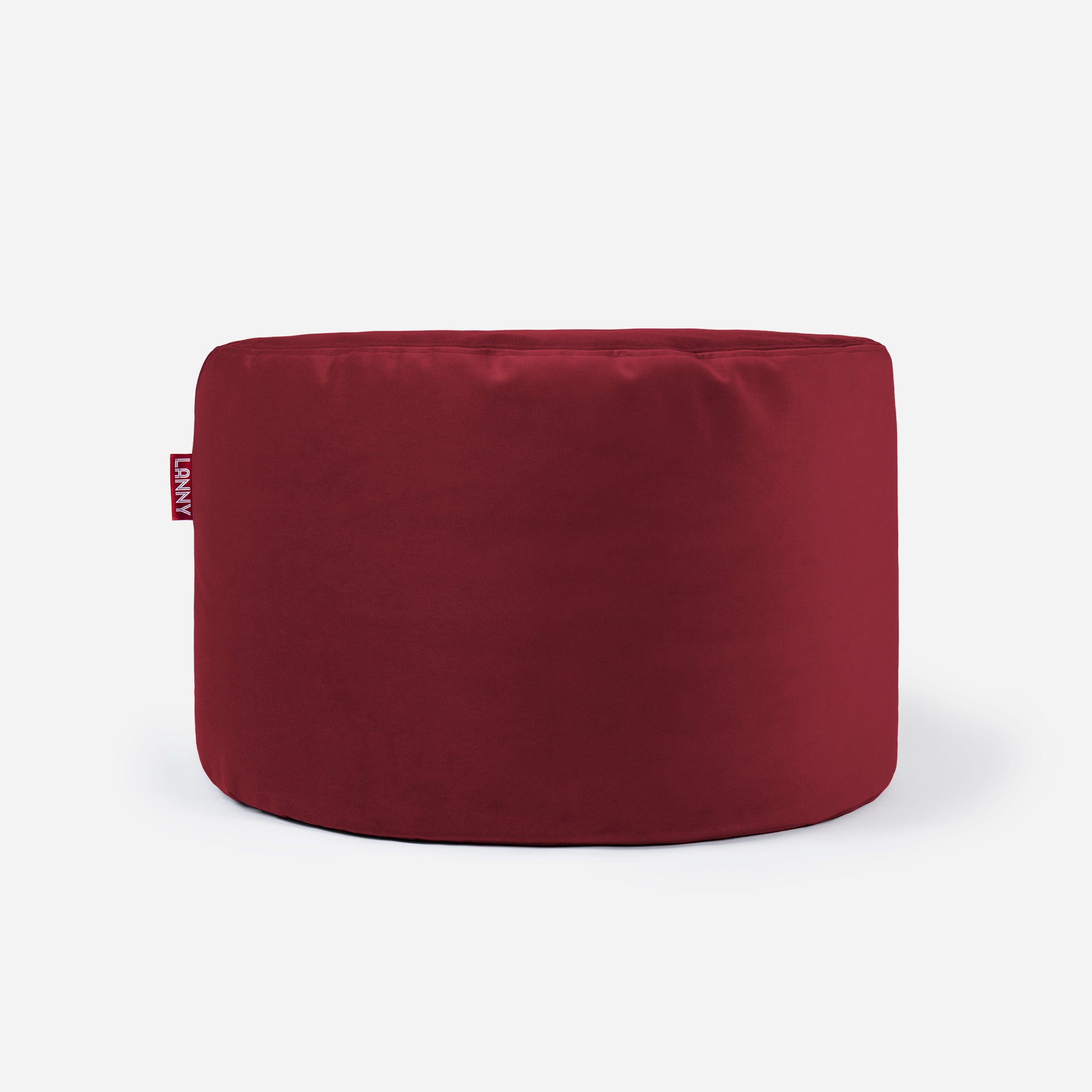 Medium Velvet Red Pouf