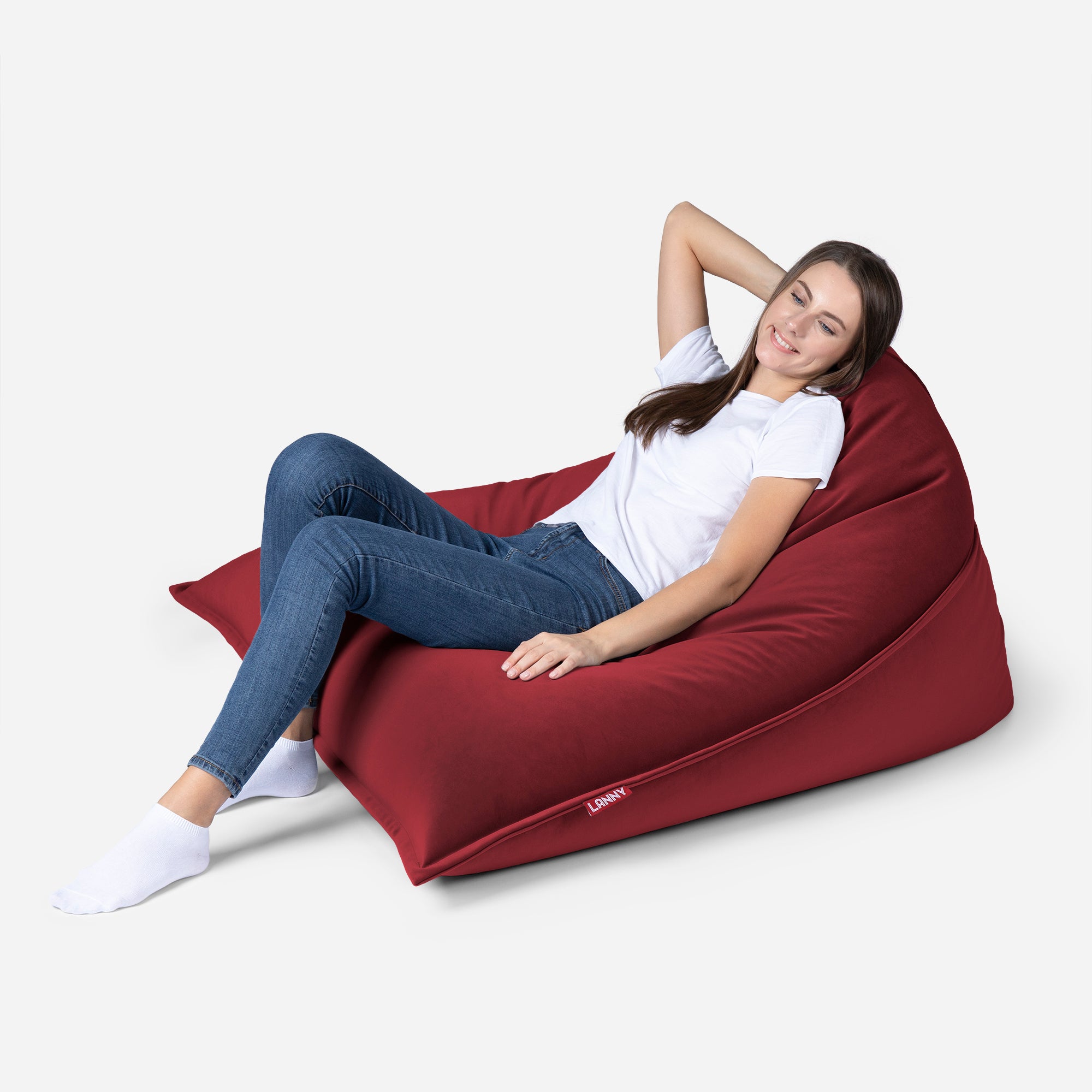 Mini Sloppy Velvet Red Bean bag