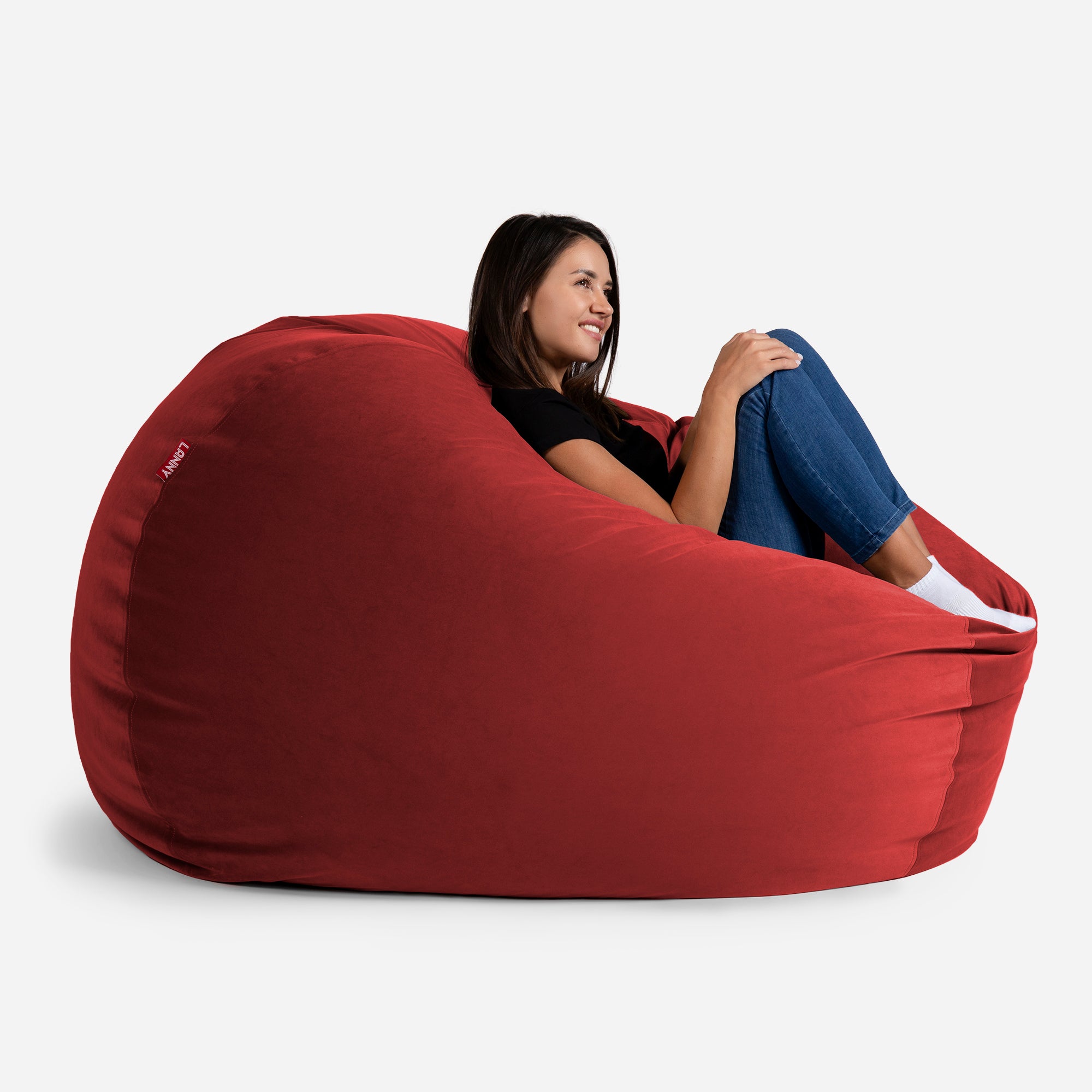 Sphere Large Velvet Red Bean bag