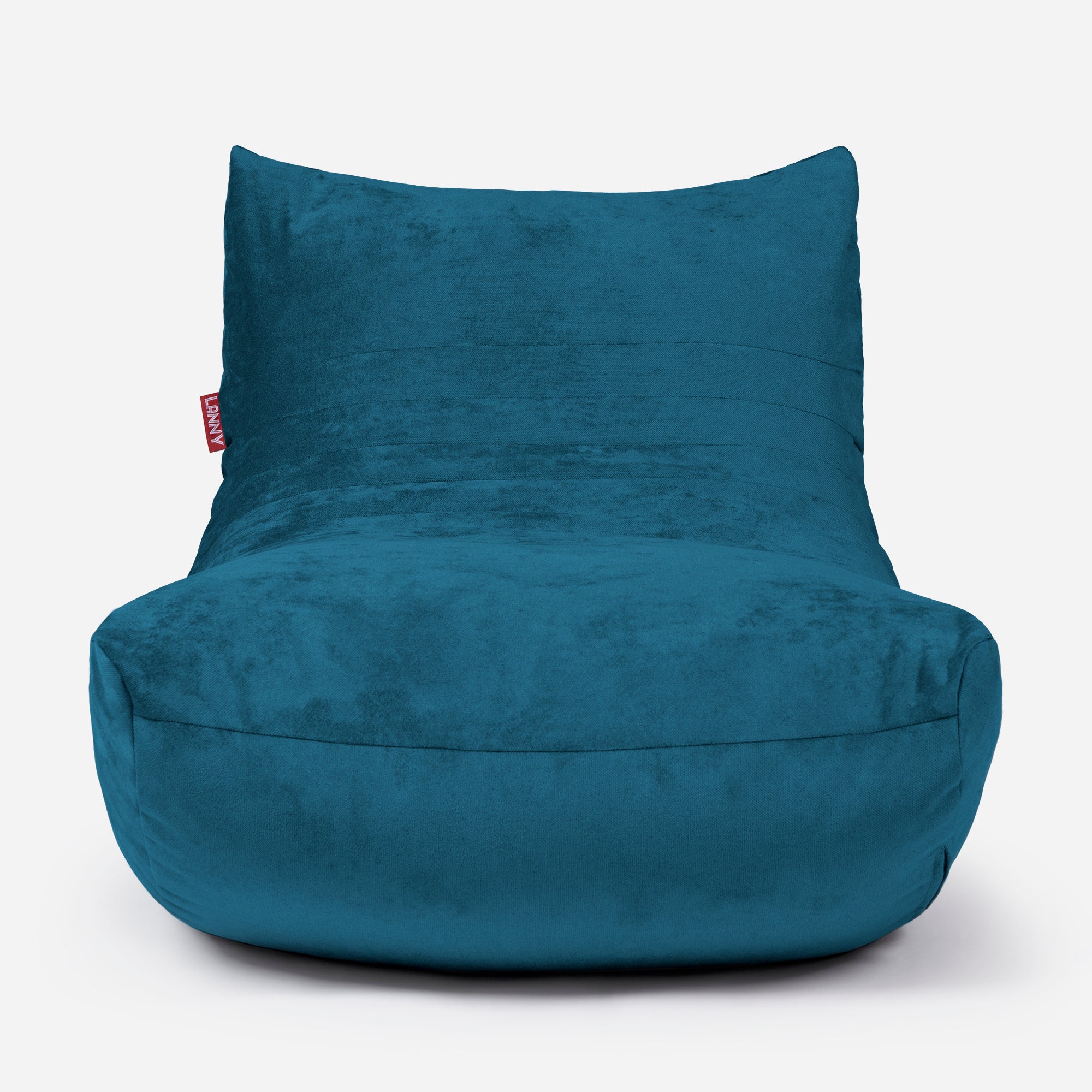 Curvy Aldo Aqua Bean Bag Chair & Footrest Set - Lanny Beanbag - Bean Bag Chairs
