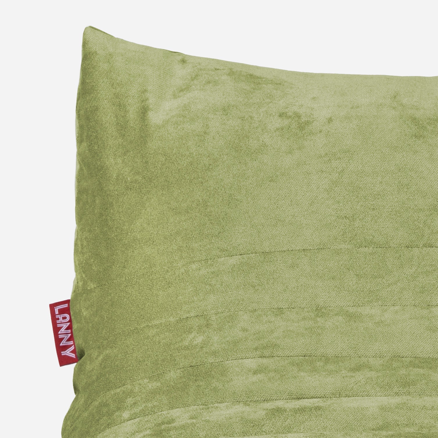 Curvy Aldo Lime Bean Bag Chair & Footrest Set - Lanny Beanbag - Bean Bag Chairs