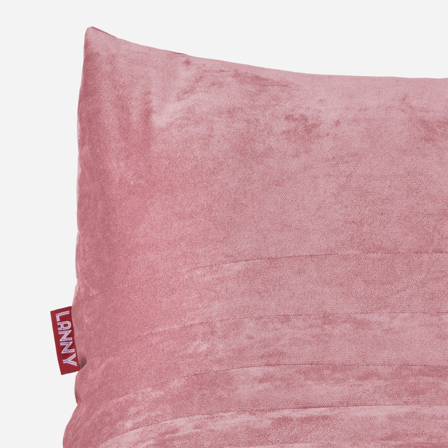 Curvy Aldo Pink Bean Bag Chair & Footrest Set - Lanny Beanbag - Bean Bag Chairs