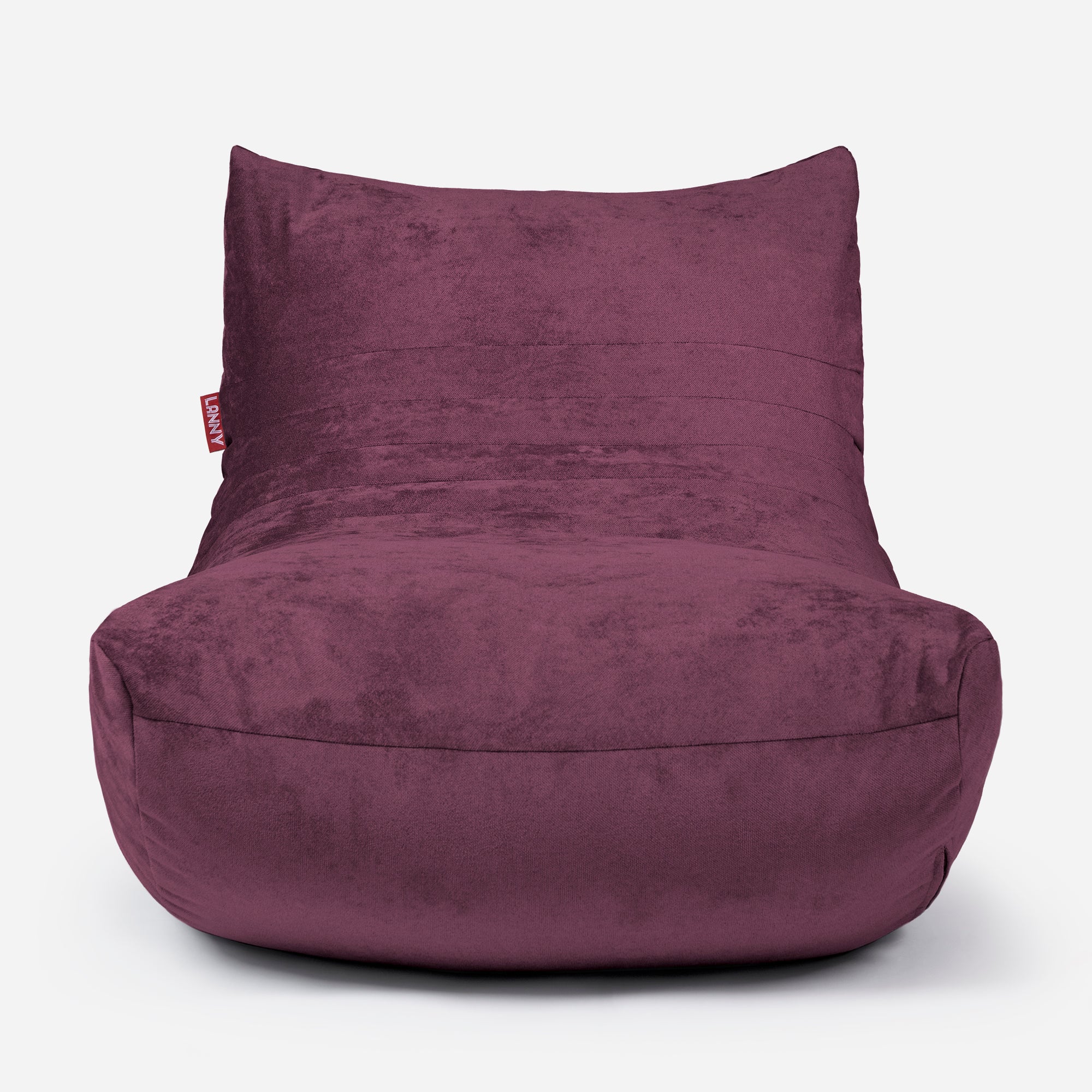 Curvy Aldo Purple Bean Bag Chair & Footrest Set - Lanny Beanbag - Bean Bag Chairs