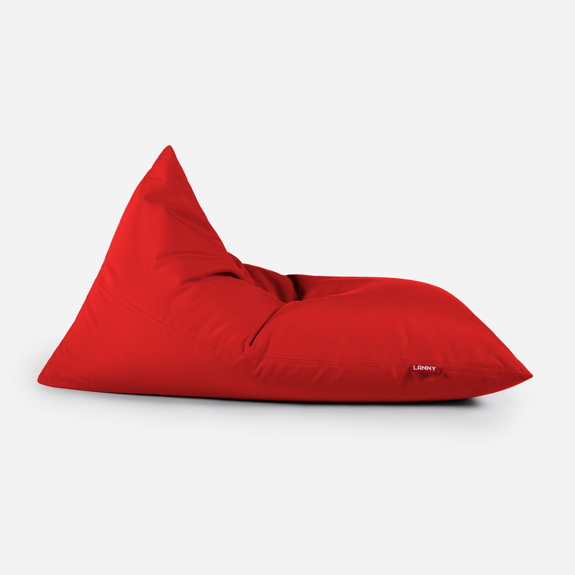 Lanny Solid Tone Outdoor Slim Bean Bag - Bold Red - Lanny Beanbag - Bean Bag Chairs
